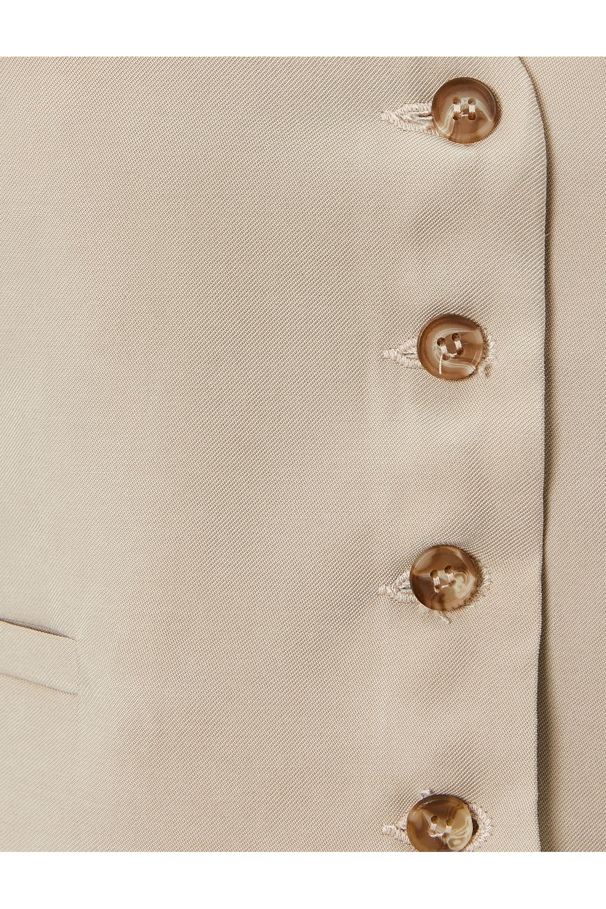 Koton-Blazer Vest V Neck Buttoned Fleto Pocket 6