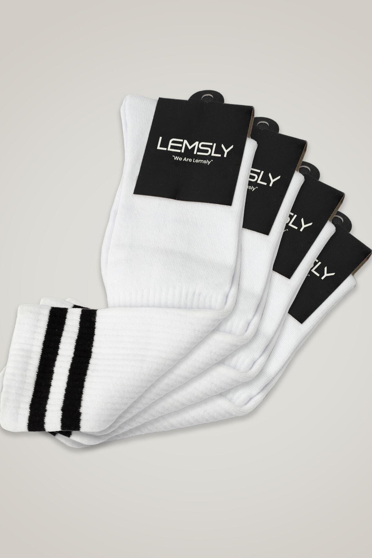 SİERNA Unisex 4'lü Uzun Spor Çorap srn-004321