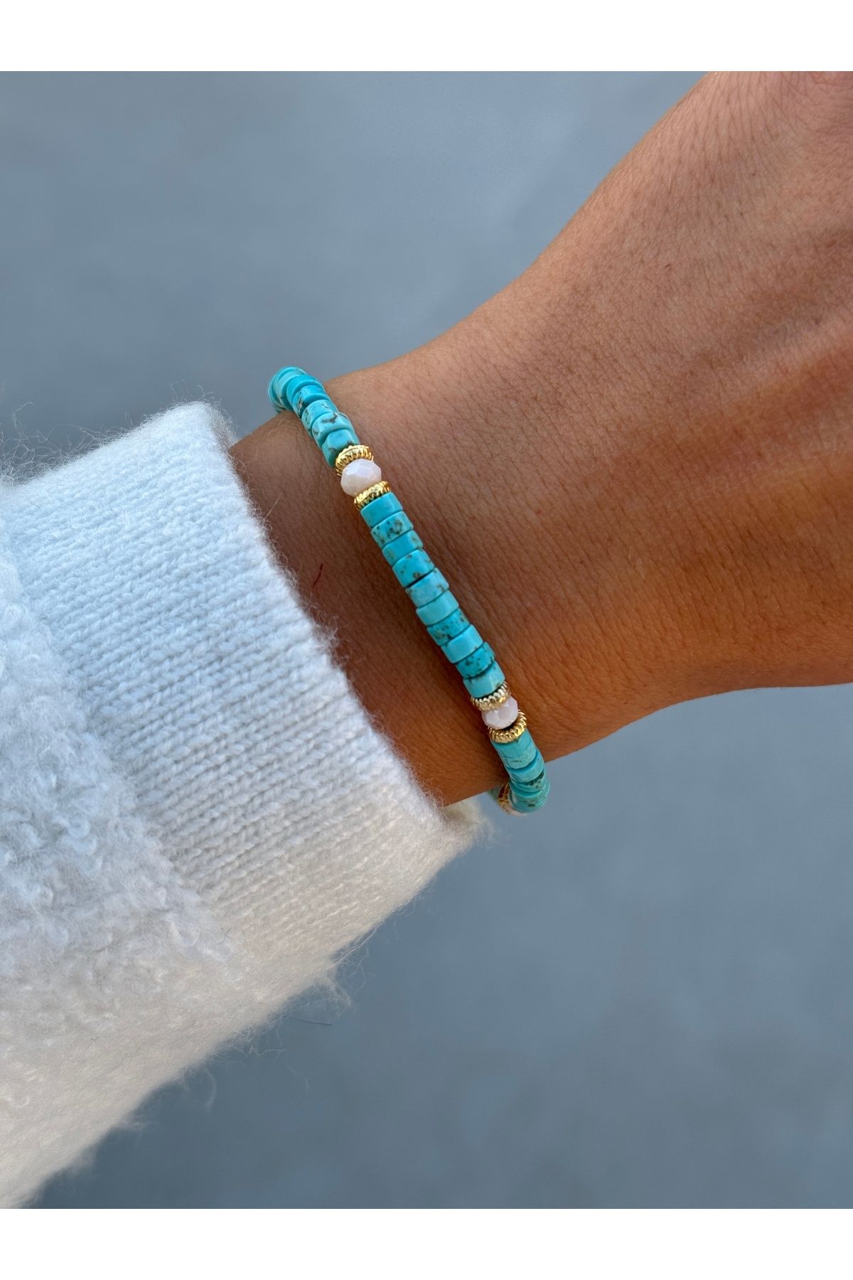 HERCY-Natural Turquoise Stone Bracelet |   Natural Stone Bracelet |   Turquoise Bracelet 7