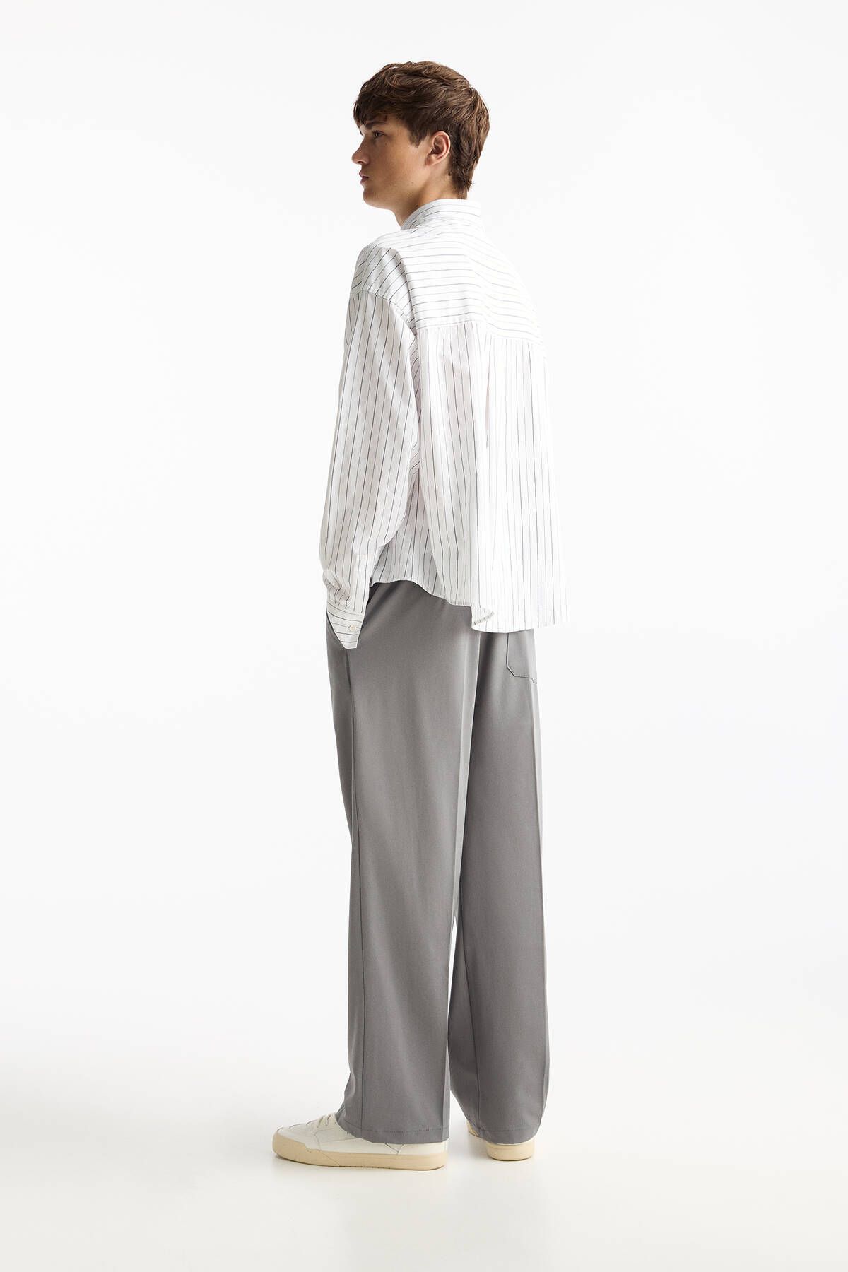 Pull & Bear-Tailored fit wide-leg trousers 5