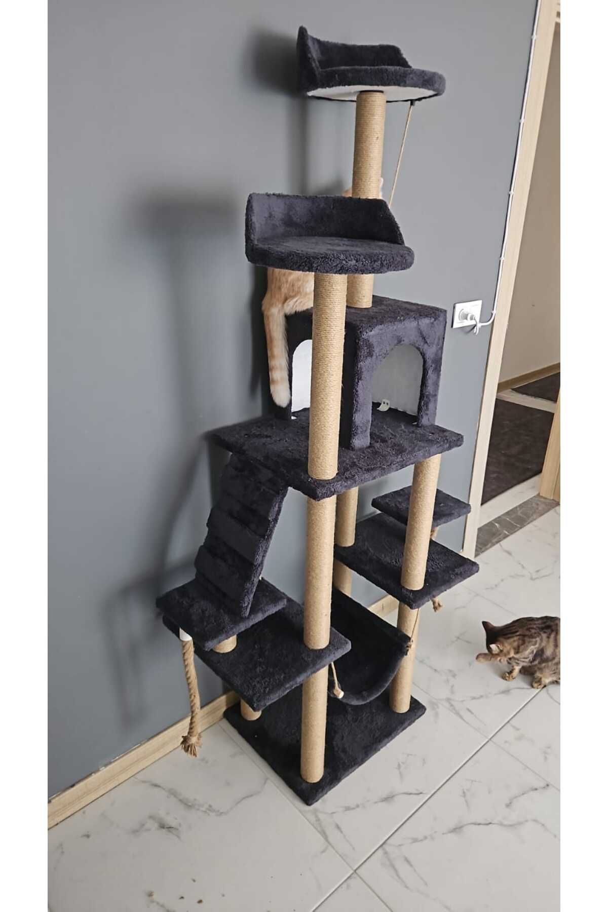 pethomealpi-- Castle Multi-Storey Nest Cat Scratching and Play Platform 2