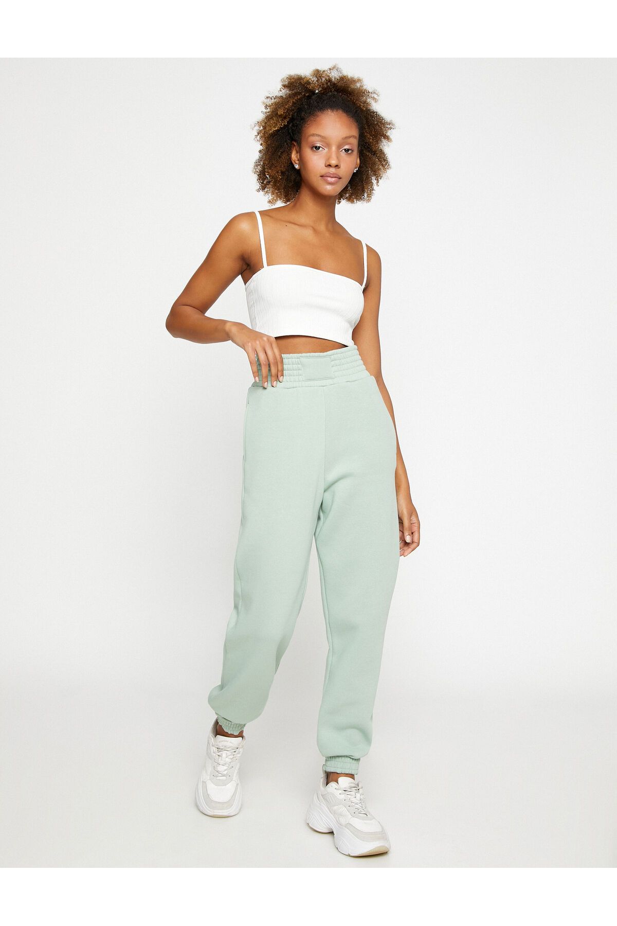 Koton-Jogger Sweatpants High Waist Pocket Detailed 2