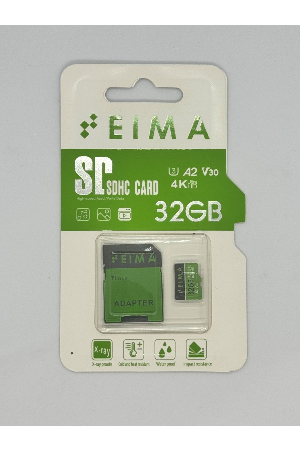 FIRSATTAN Sdhc Card 32 Gb V30 4k Ultra Hd Hi?gh Speed Hafiza Karti Adaptörlü