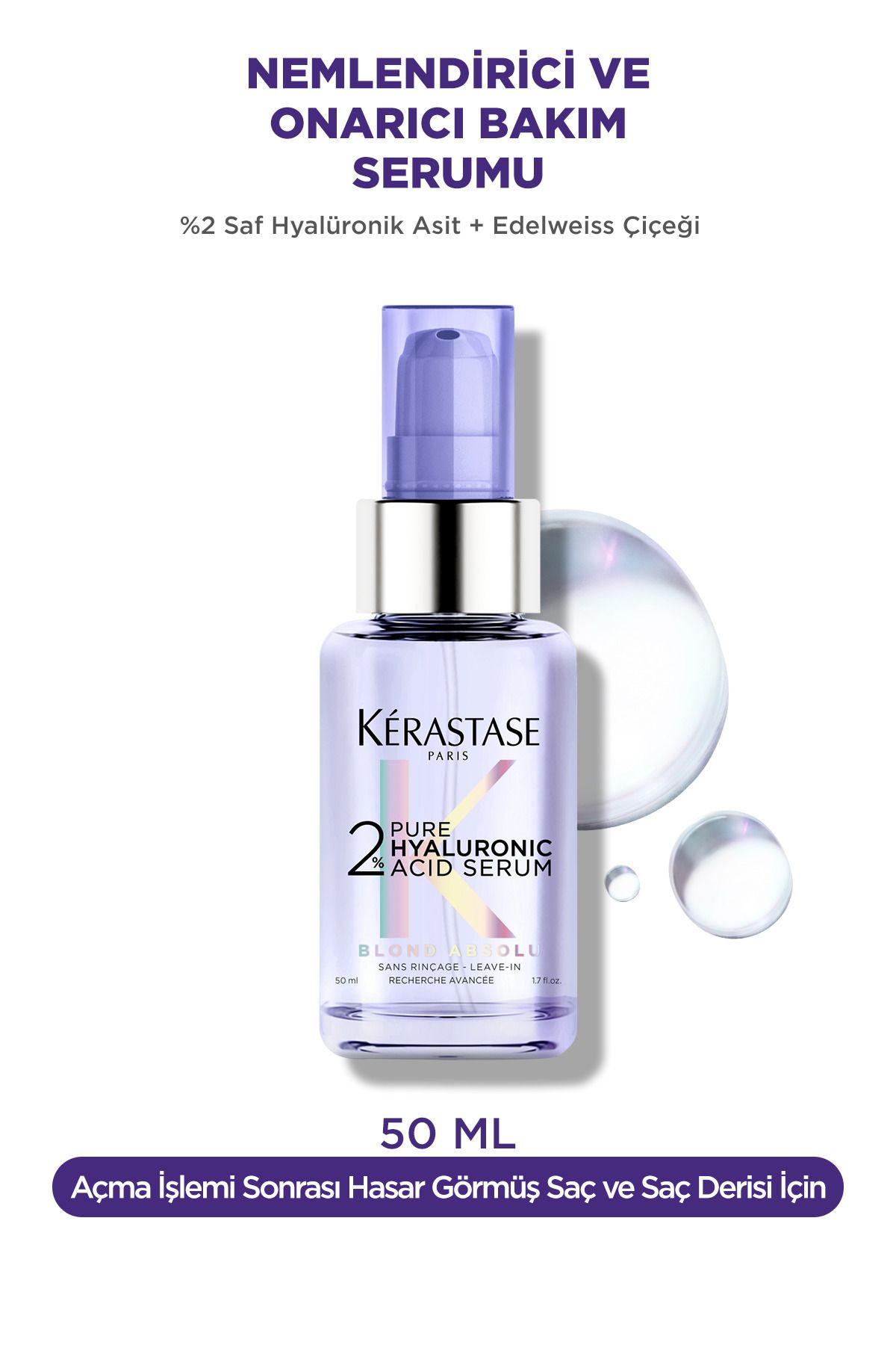 Kerastase YENİ-245Hasarlı Saçlar İçin Nemlendirici ve koruyucu Bakım Serumu 50 ml