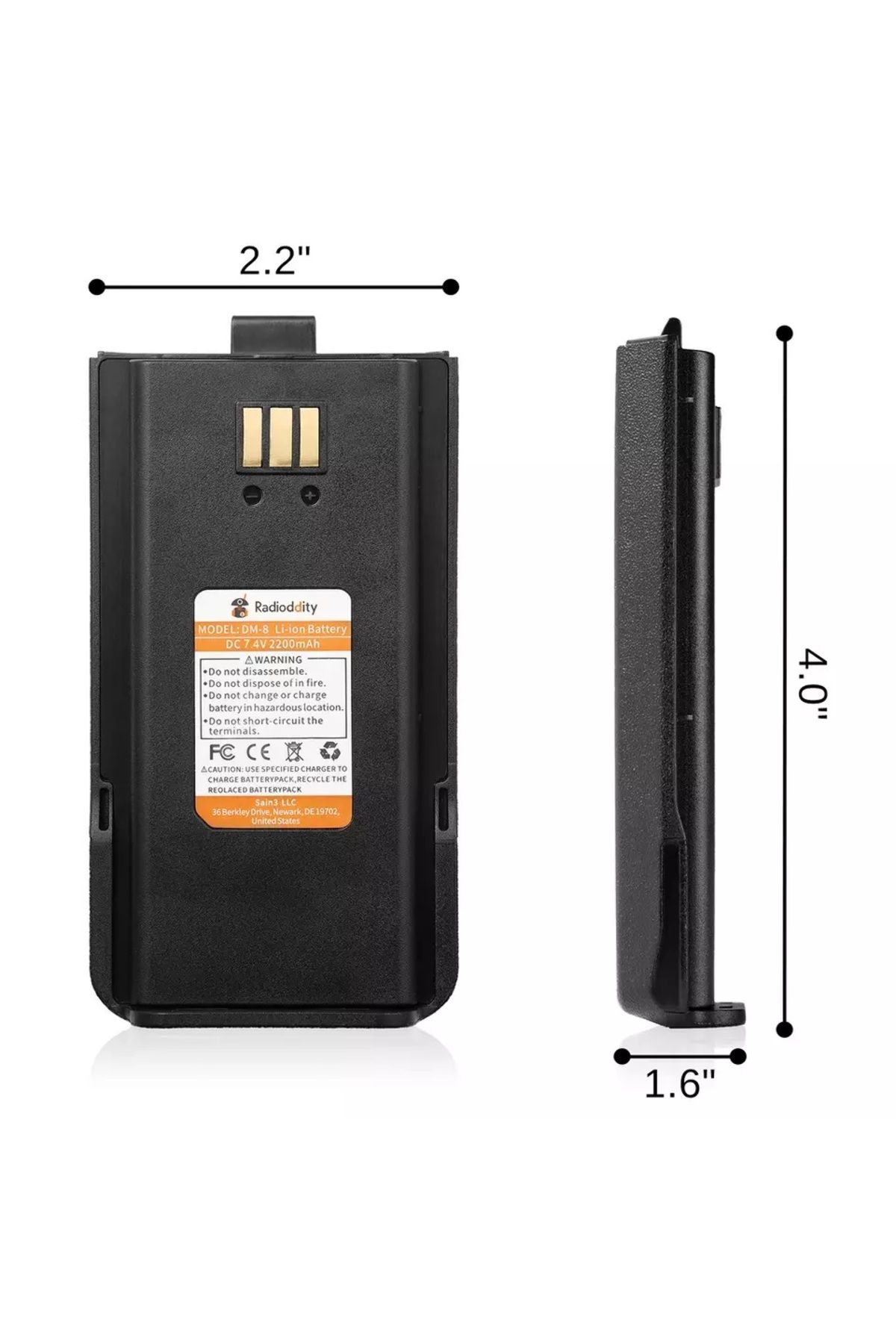 Radioddity 2200mAh Batarya Radioddity GD-77 GD-77S GA-510 DM-1801