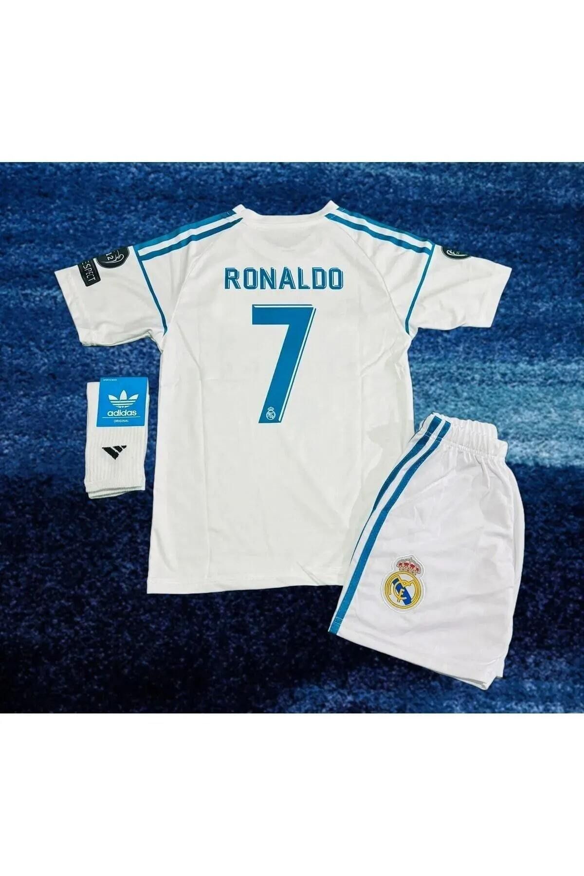 yenteks Cristiano Ronaldo Kids Jersey Set Set of 4 Socks Bracelet Gift Sat07 Trendyol