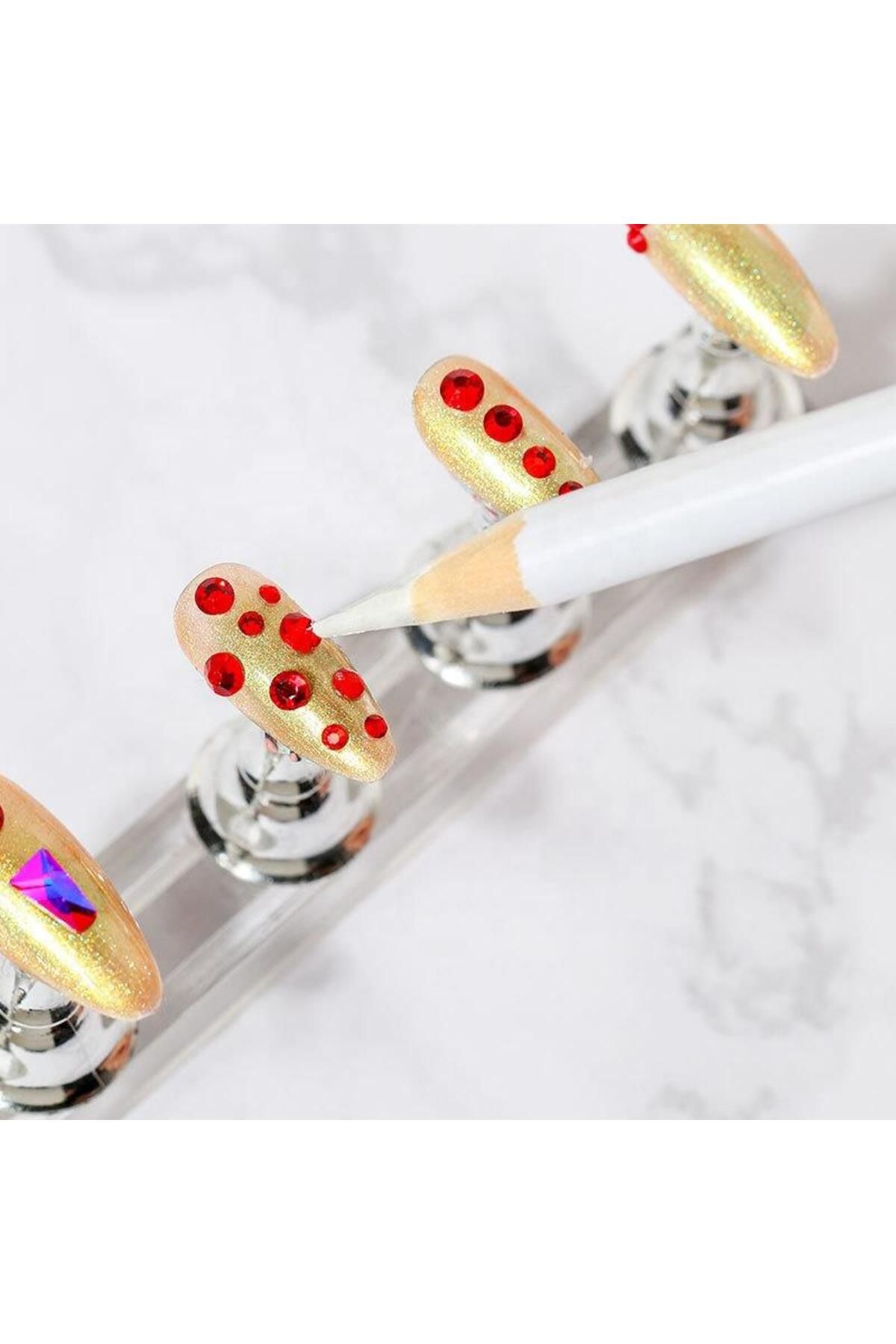 قلم موم نگهدارنده سنگ ناخن 10 عددی aba nails