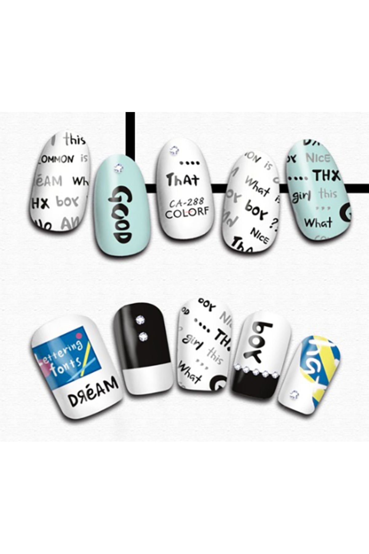 استیکر ناخن aba nails