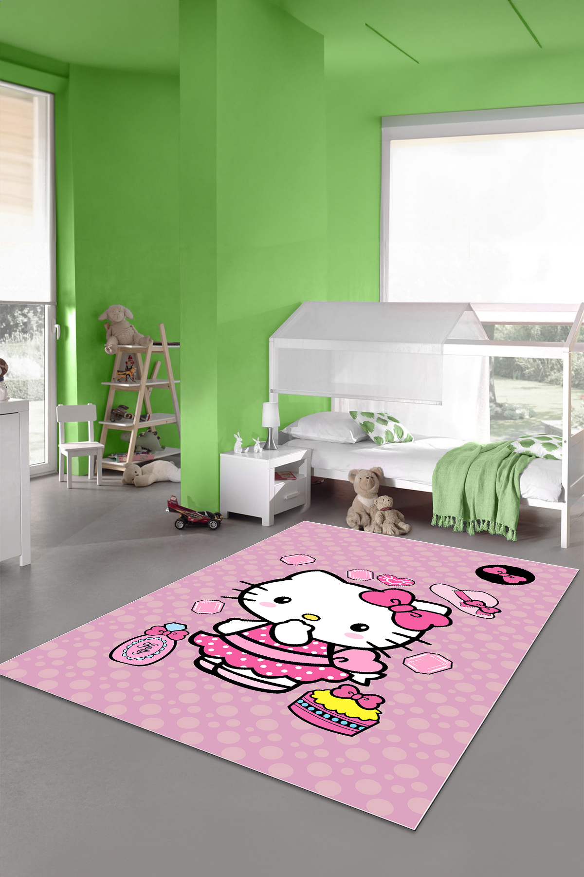 Viyana Home Dijital Kaymaz Taban Bebek Figürlü Eğlenceli Yıkanabilir Oyun Odası Çocuk Halısı fotoğrafı 3 (önizleme)