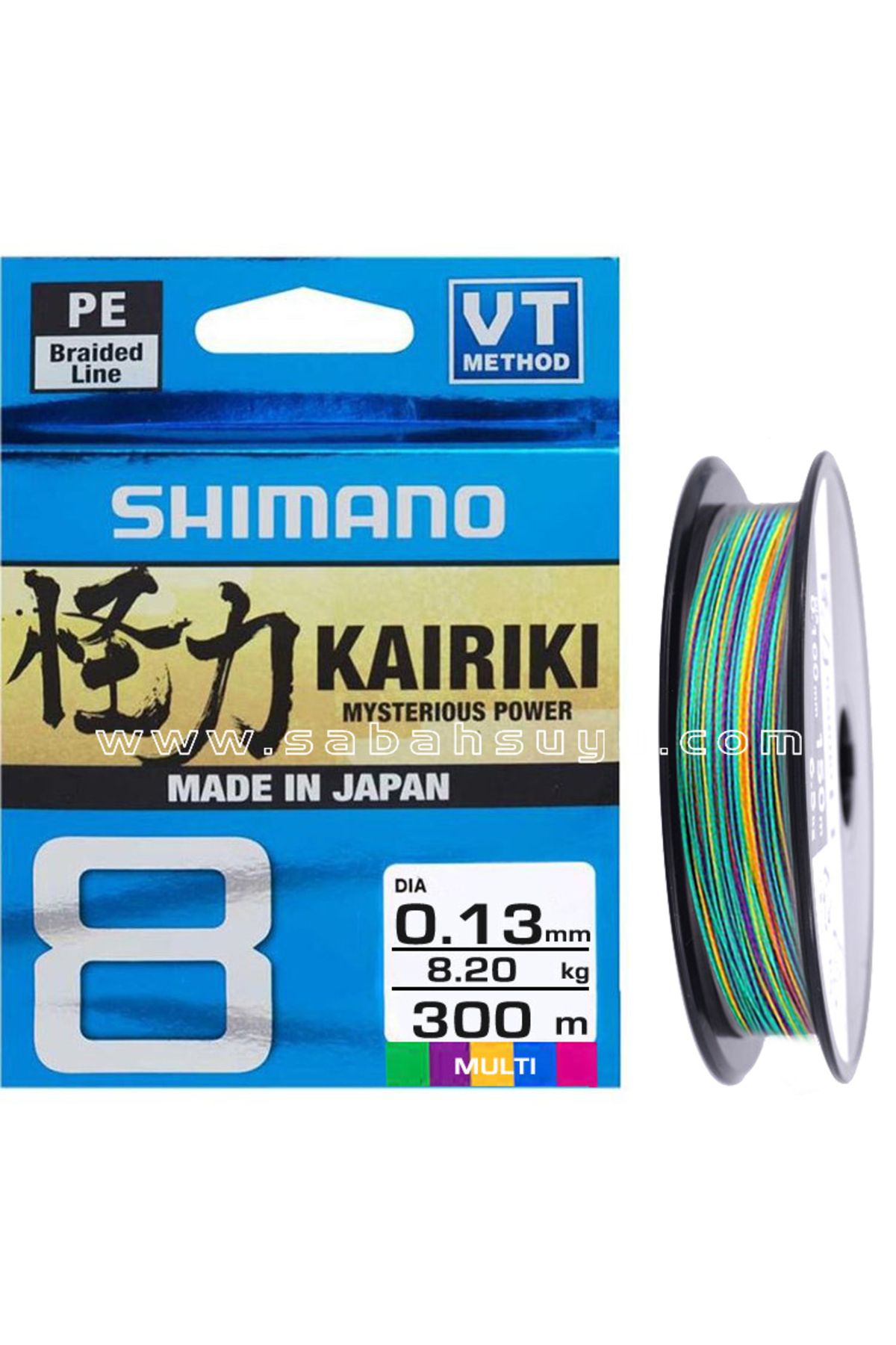 Shimano Kairiki 8 Örgü İp Misina 300m Multi 0.13mm / 8.2kg