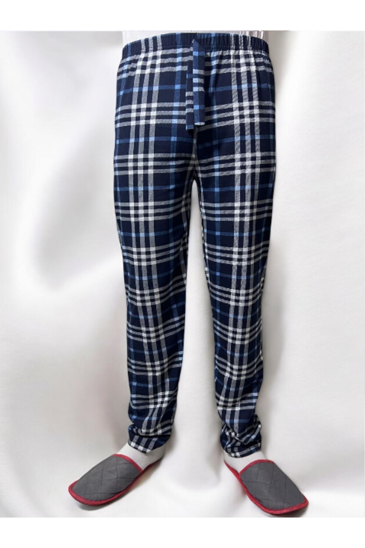 SİERNA Kurdeleli Ekose Kadın Pijama Altı srn-004263
