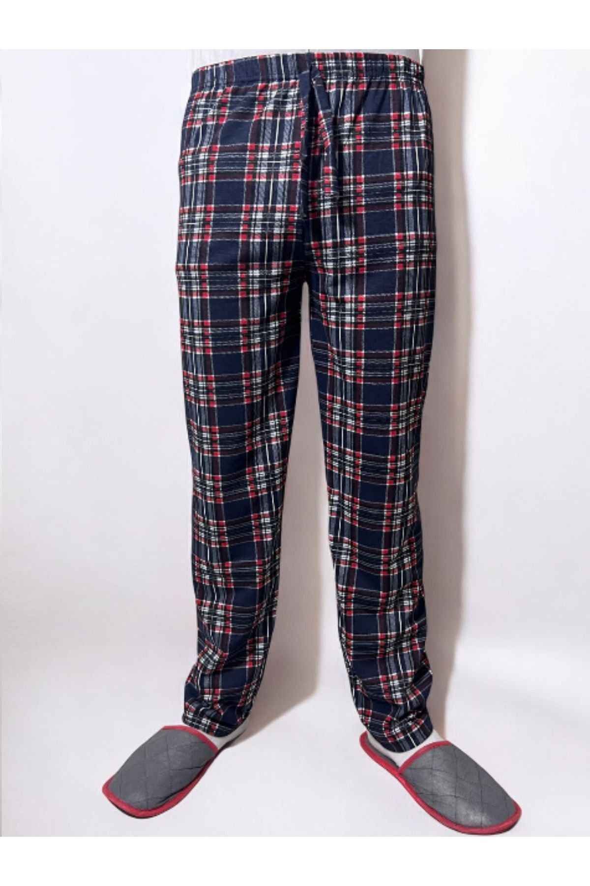 SİERNA Kurdeleli Ekose Kadın Pijama Altı srn-004250