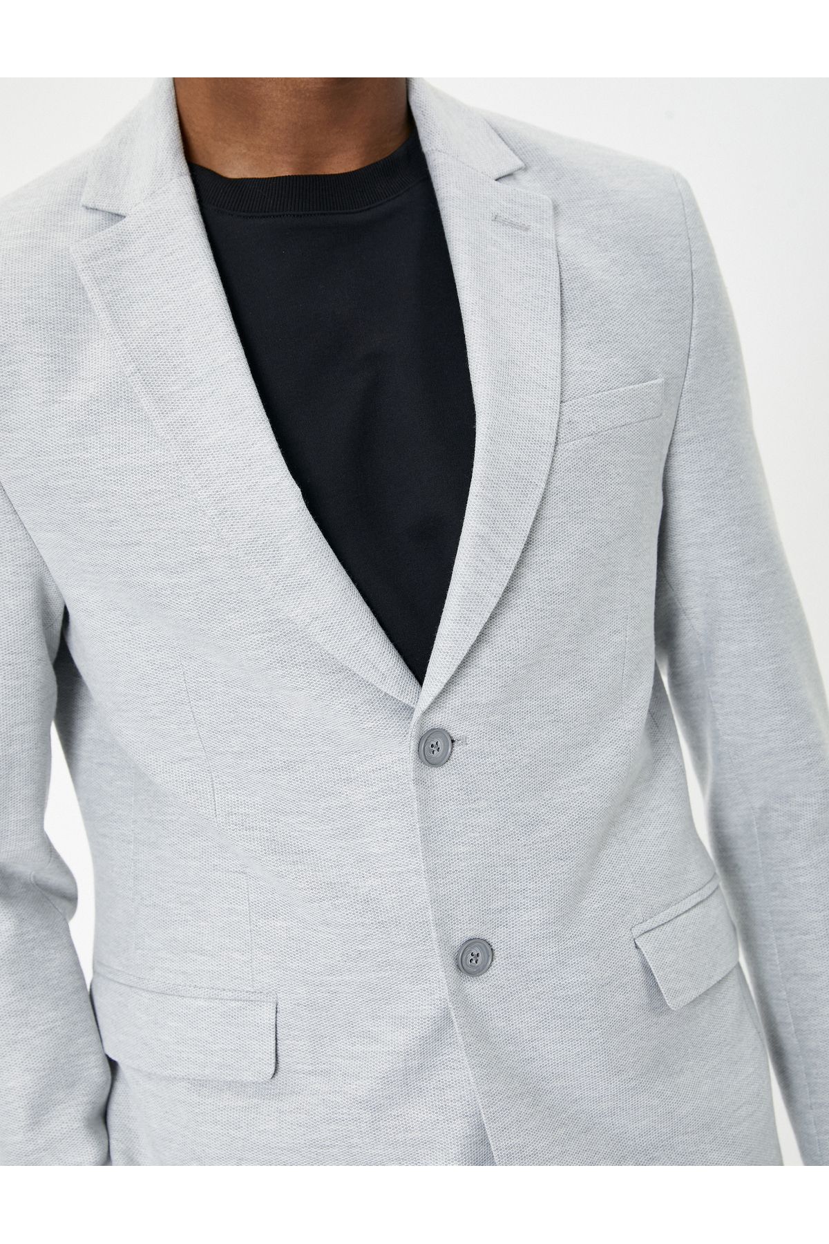 Koton-Blazerjacke mit schmaler Passform, geknöpft und Taschendetail 5