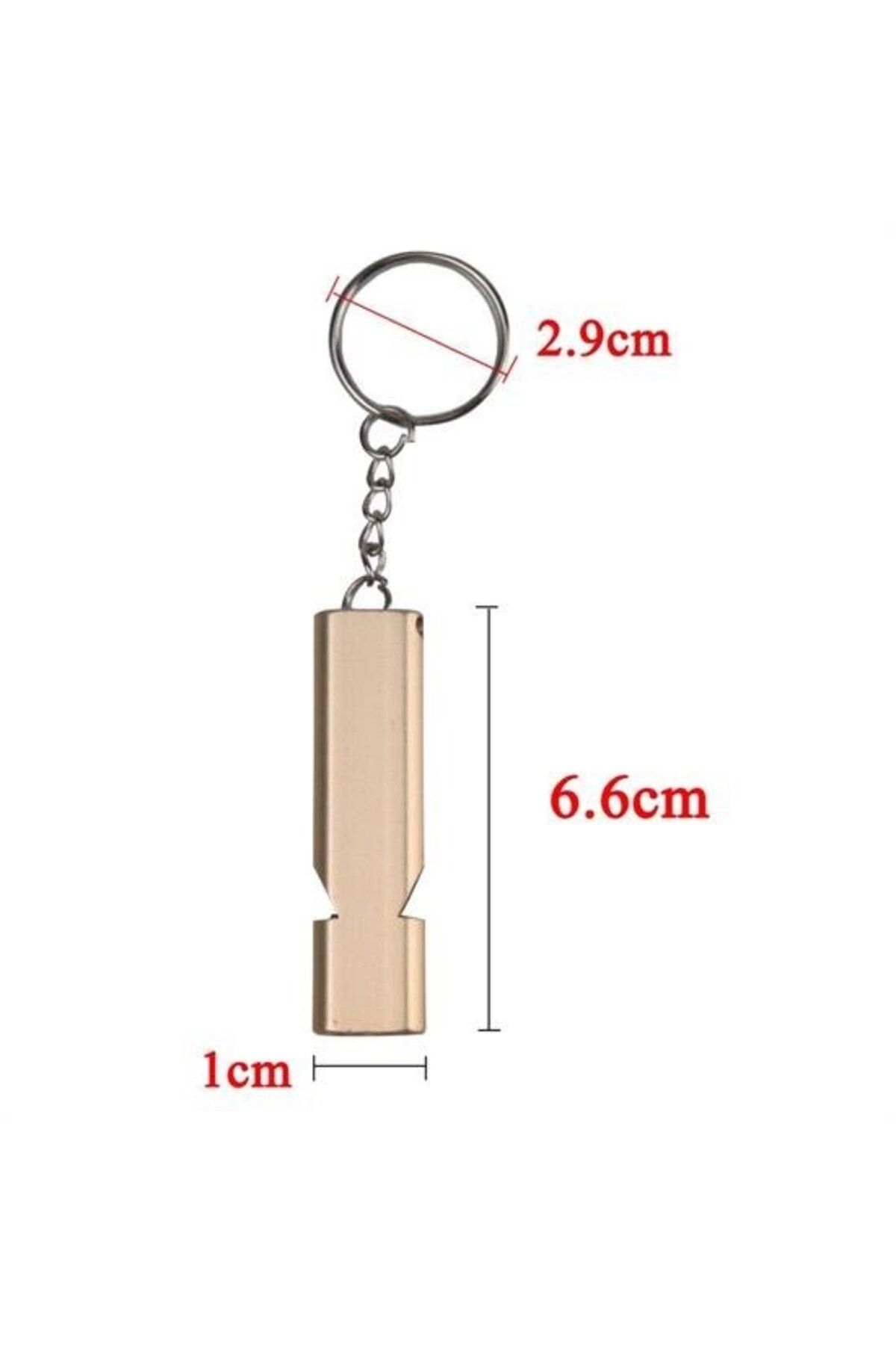 Buffer-®   Sos Emergency Survival Whistle Aluminum Whistle Keychain Camping Hiking Accessory Tools 3