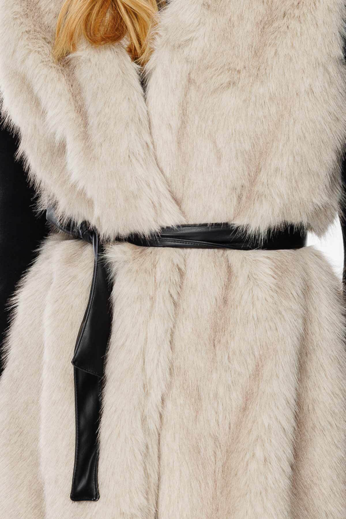 Hooopstore-Faux Fur Gray Vest 7