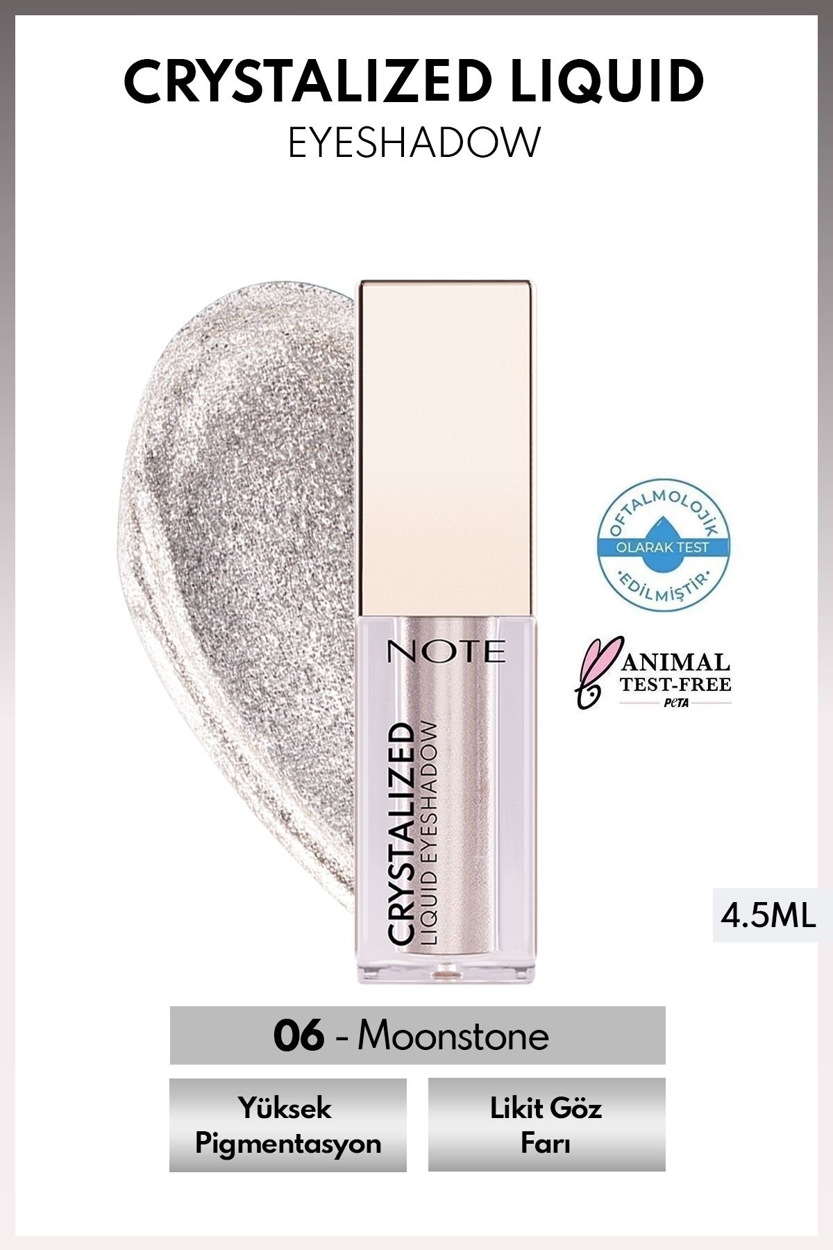 Crystalized Liquid Eyeshadow Likit Metalik Göz Farı - 06 Moonstone