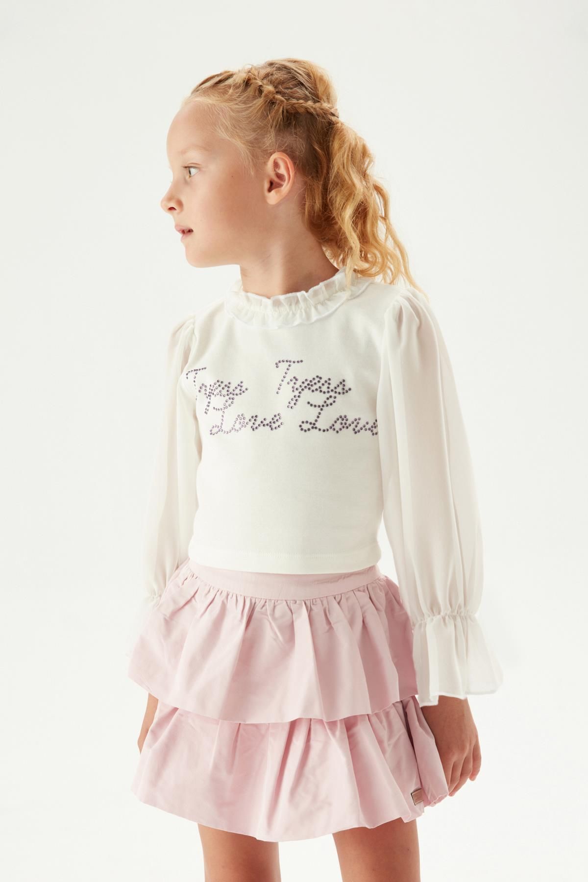 Tyess-Bg Store Cream Blouse for Girls 23Fw0Tj4610 2