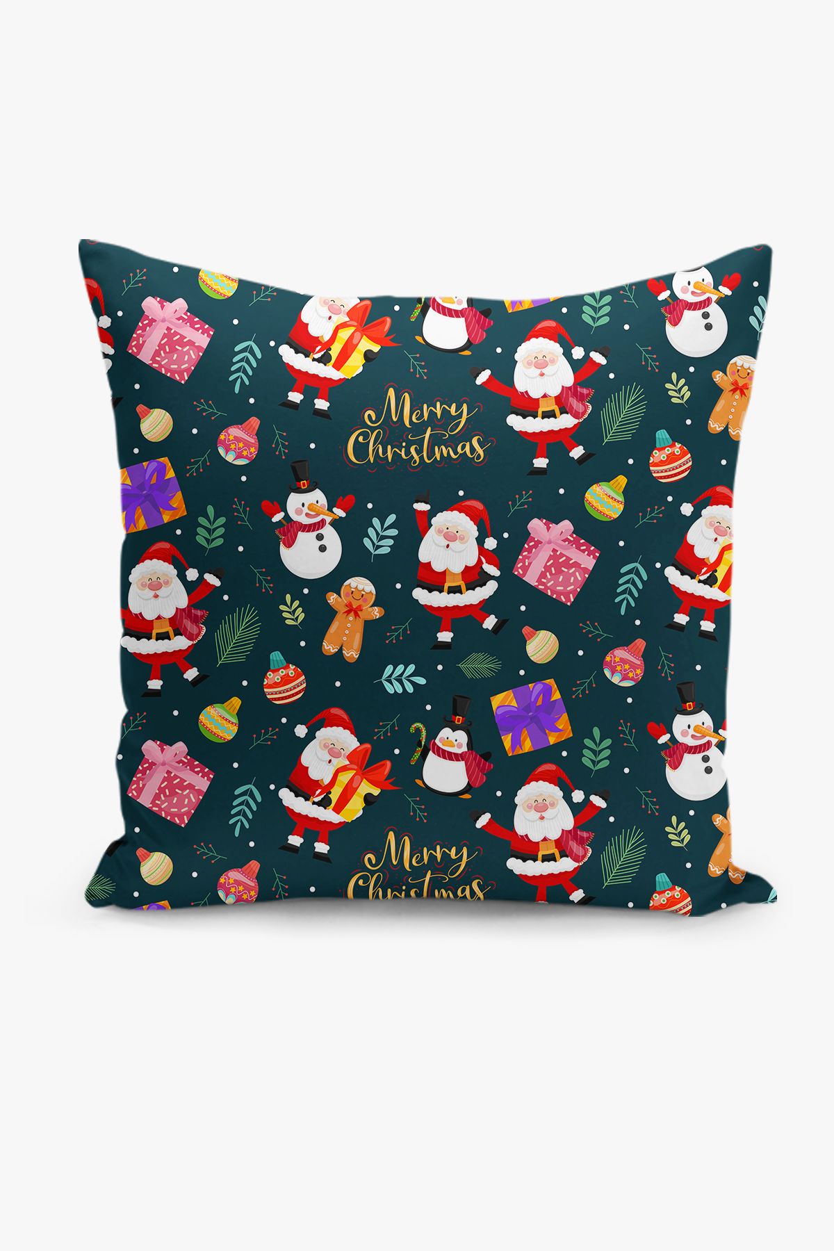 Filamente-Christmas Themed Throw Pillow Cover / Christmas - Christmas Cushion Cover (Double-Sided Printed - Hidden Zipper) 3