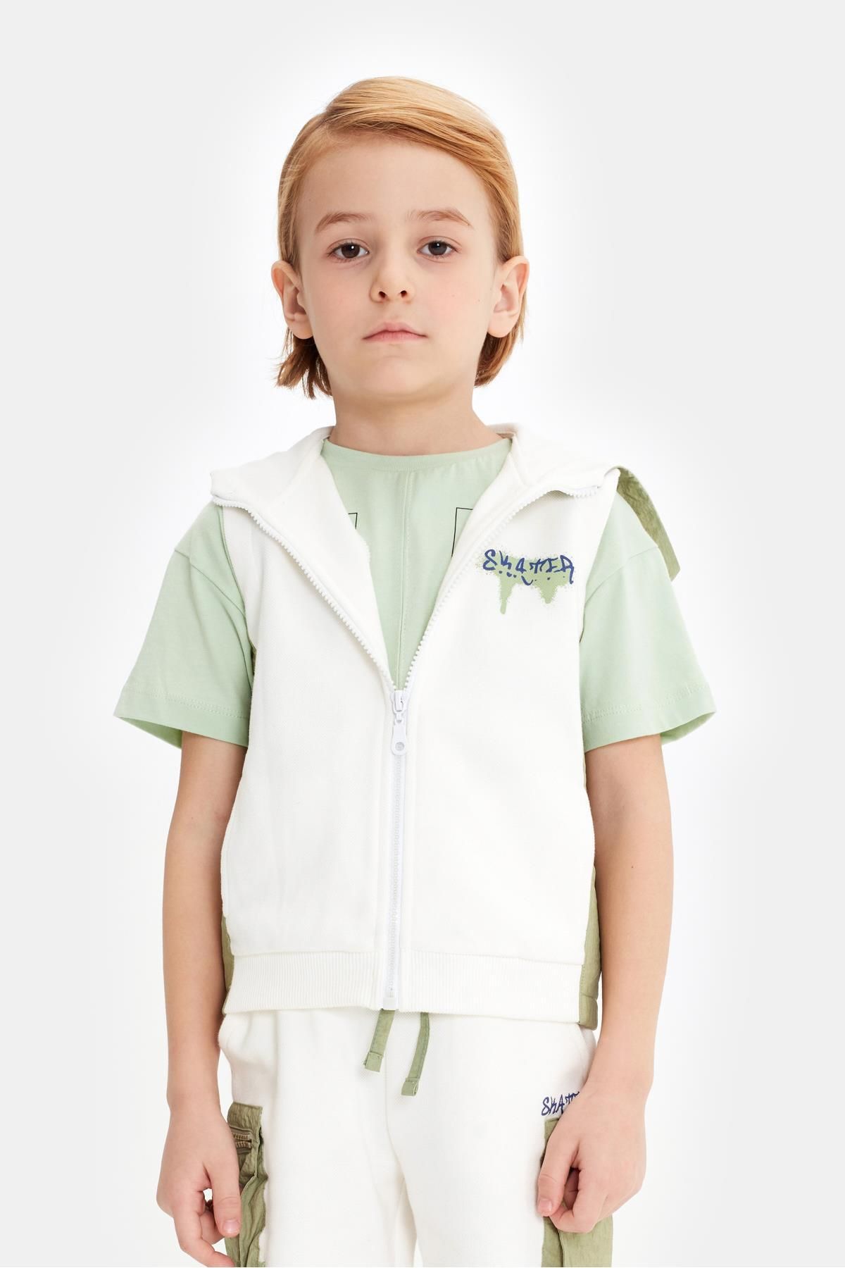 Nebbati-Bg Store Boy's Ecru Vest 23ss0nb3707 1