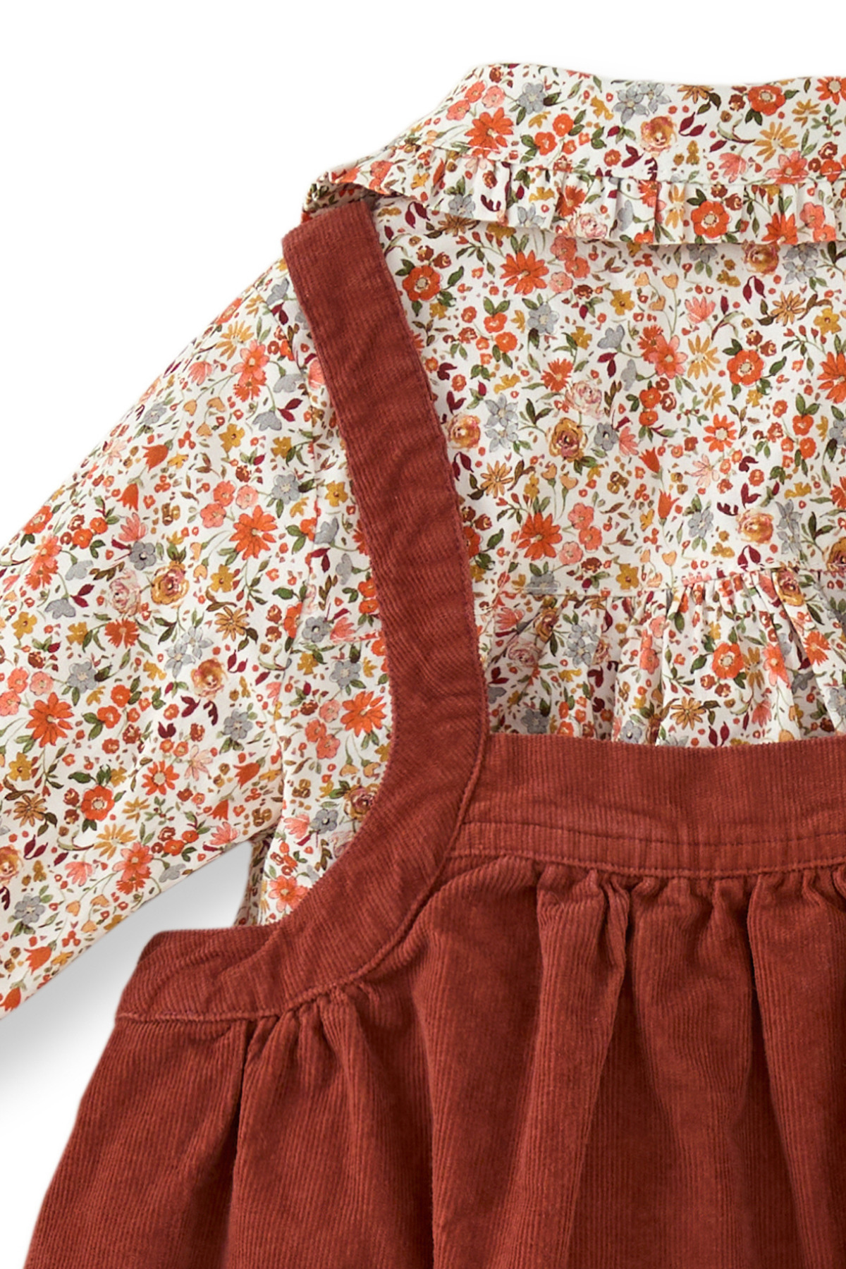 Maya And Luca Kız Çocuk İkili Takım Jile Gömlek Çiçekli %100 Pamuk fotoğrafı 5 (önizleme)