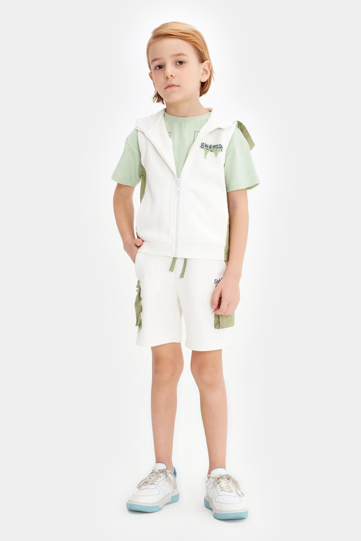 Nebbati-Bg Store Boy's Ecru Vest 23ss0nb3707 2