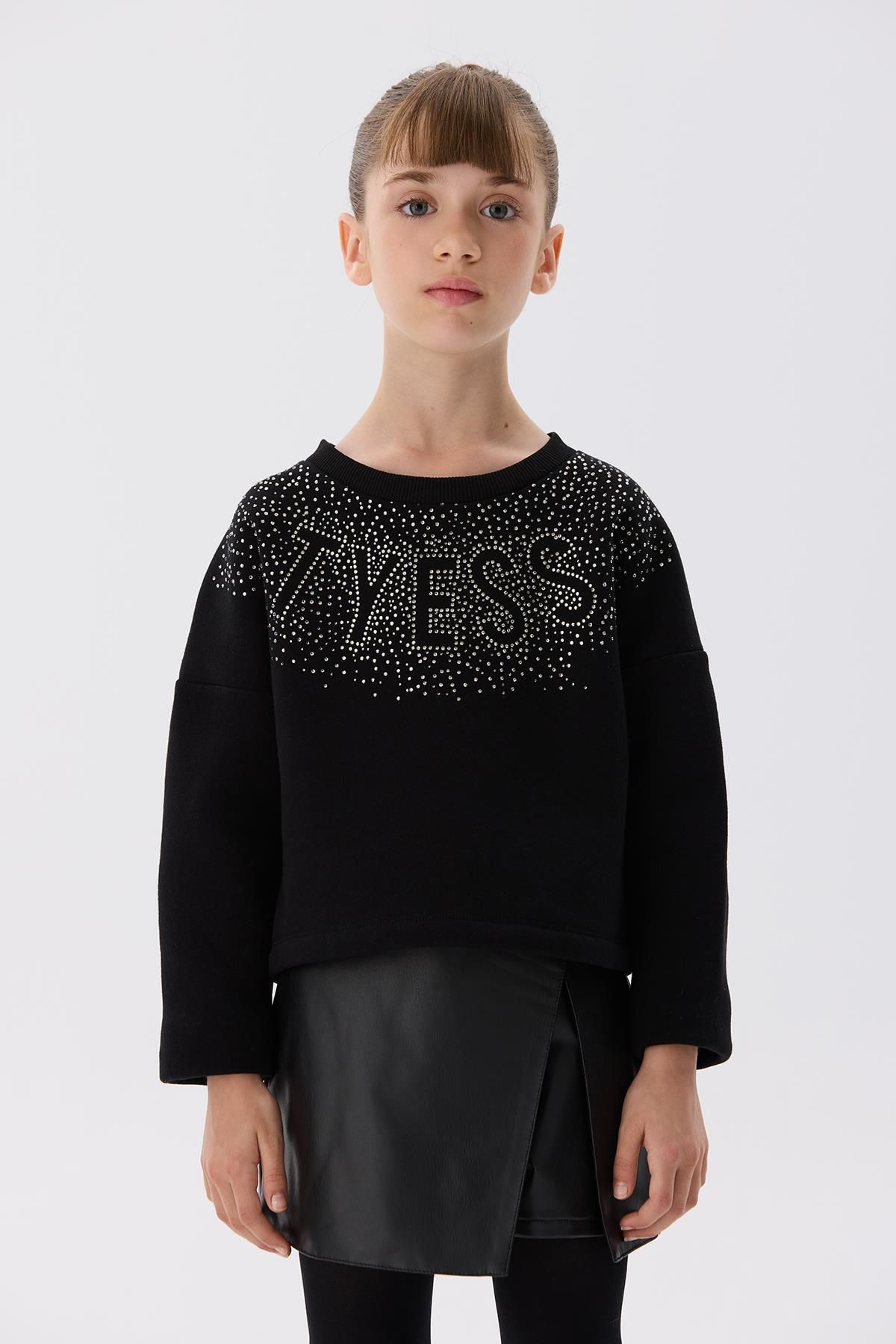 Tyess-Bg Store Girls' Black Sweatshirt 2