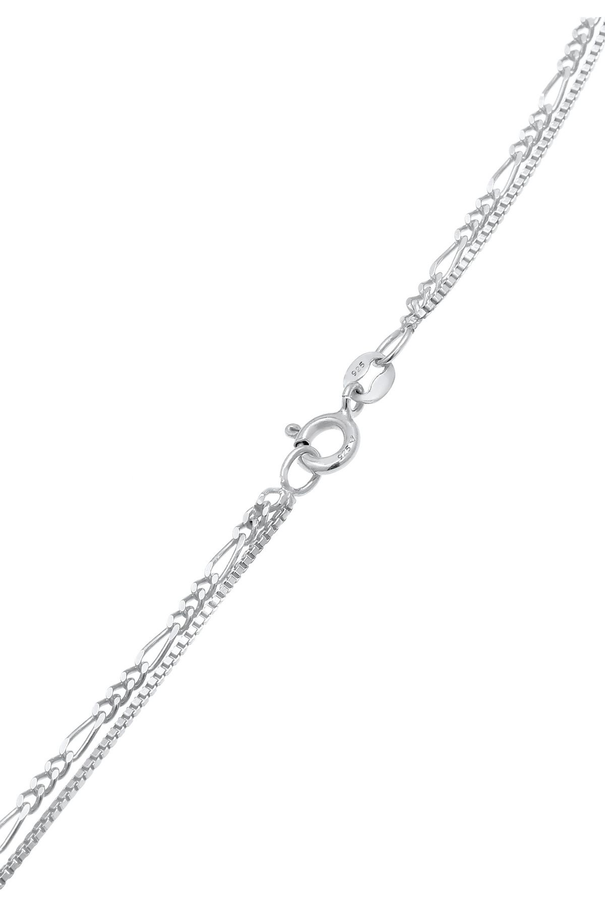 ELLI-Halskette Damen Layer Plate Anhänger Boho in 925 Sterling Silber 5
