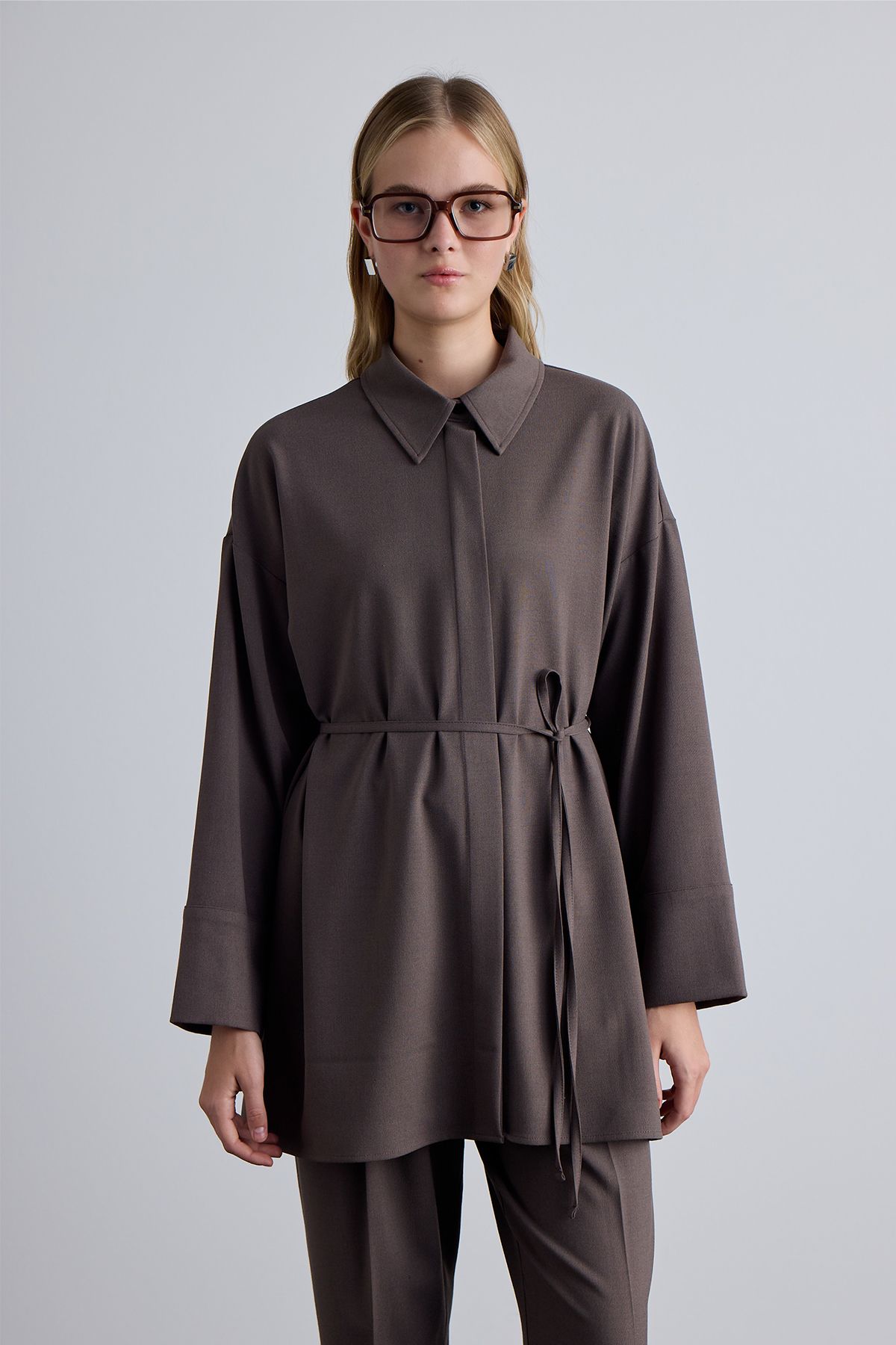 Manuka-Mink Tunic - Wide Collar 5