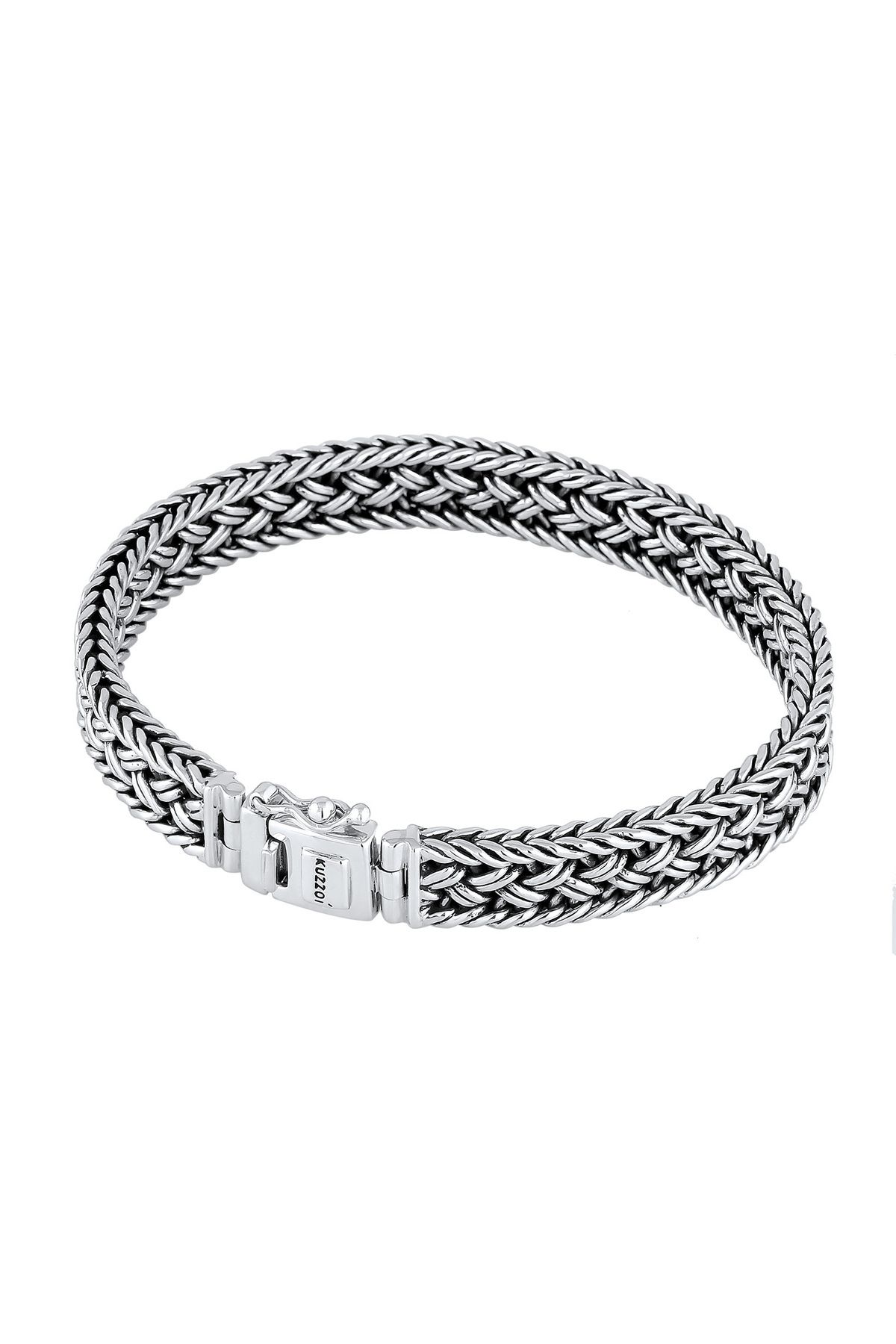 KUZZOI-Kol Bandı Unisex Panzer Kol Bandı Kastenverschluss 925er Silber 2