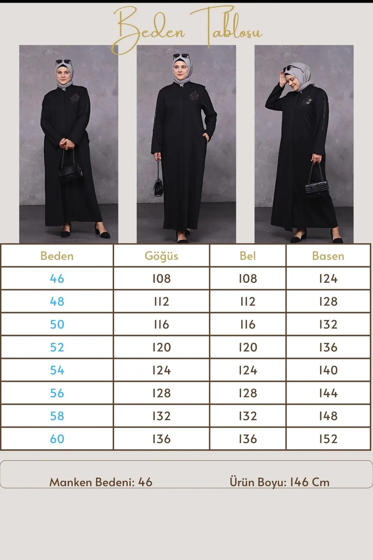 KURRA GİYİM-Plus Size Women's Winter Hijab Full Length Outerwear 2