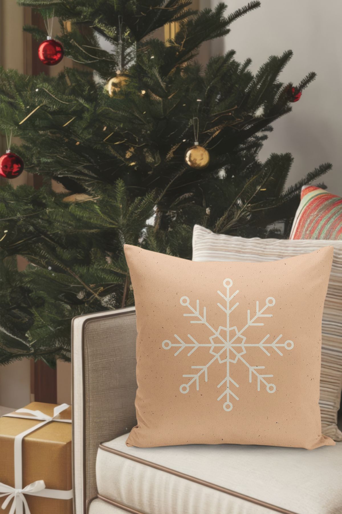 Filamente-Christmas Themed Throw Pillow Cover / Christmas - Christmas Cushion Cover (Double-Sided Printed - Hidden Zipper) 2