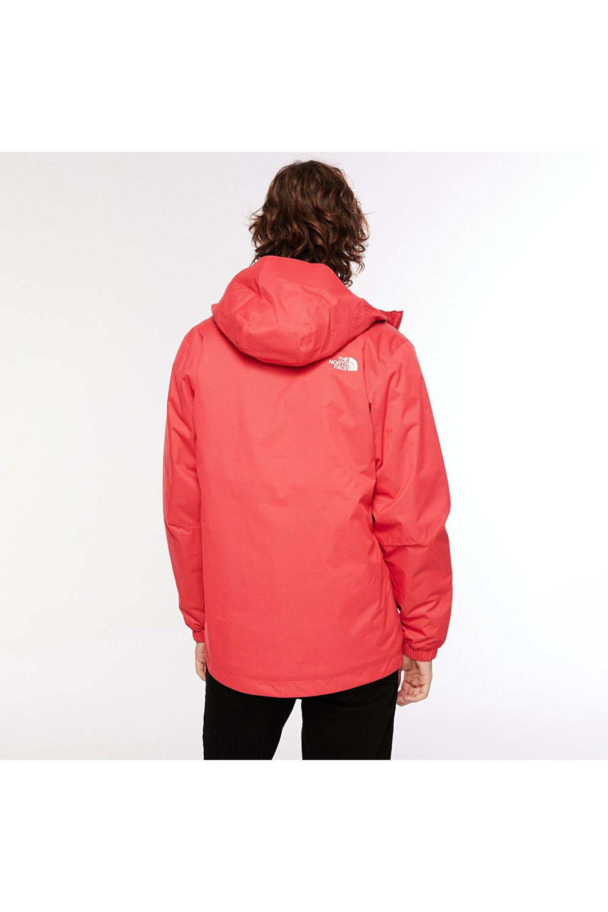 THE NORTH FACE-معطف أحمر بقلنسوة للرجال من Quest Insulated 4