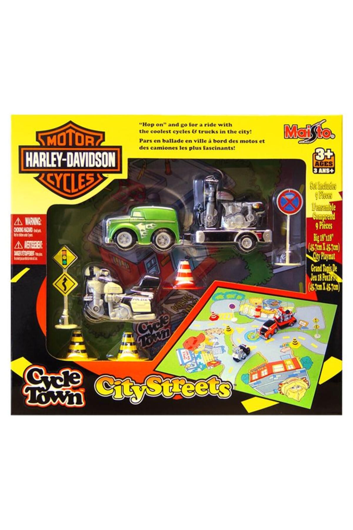Maisto Harley Davidson Maisto Harley-Davidson City Streets Oyun Seti Yeşil
