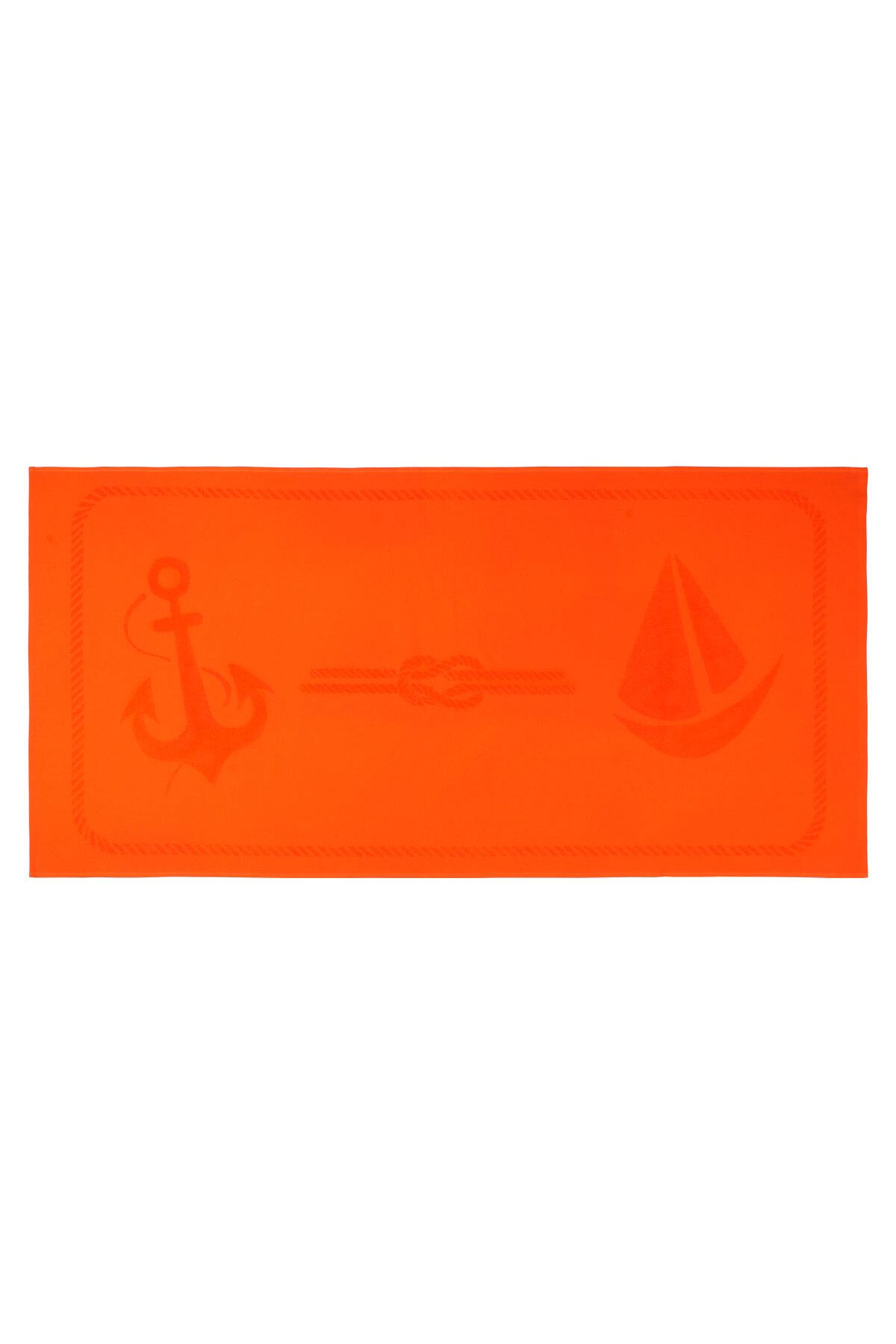 ANEMOSS-Sailboat Beach Towel – Orange, 140x70 cm 2