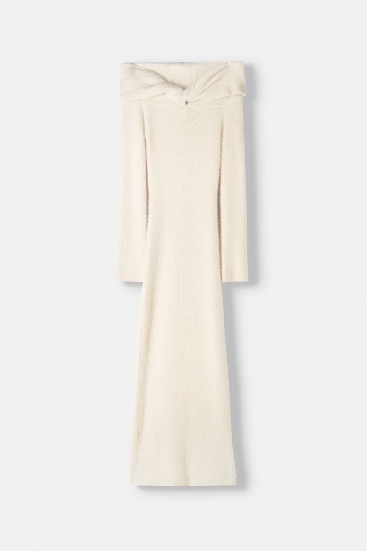 Bershka-Plush Off Shoulder Midi Dress 3