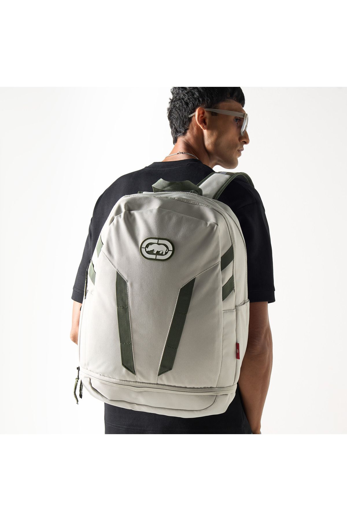 ECKO-Unltd Panelled Backpack with Adjustable Straps and Zip Closure 2