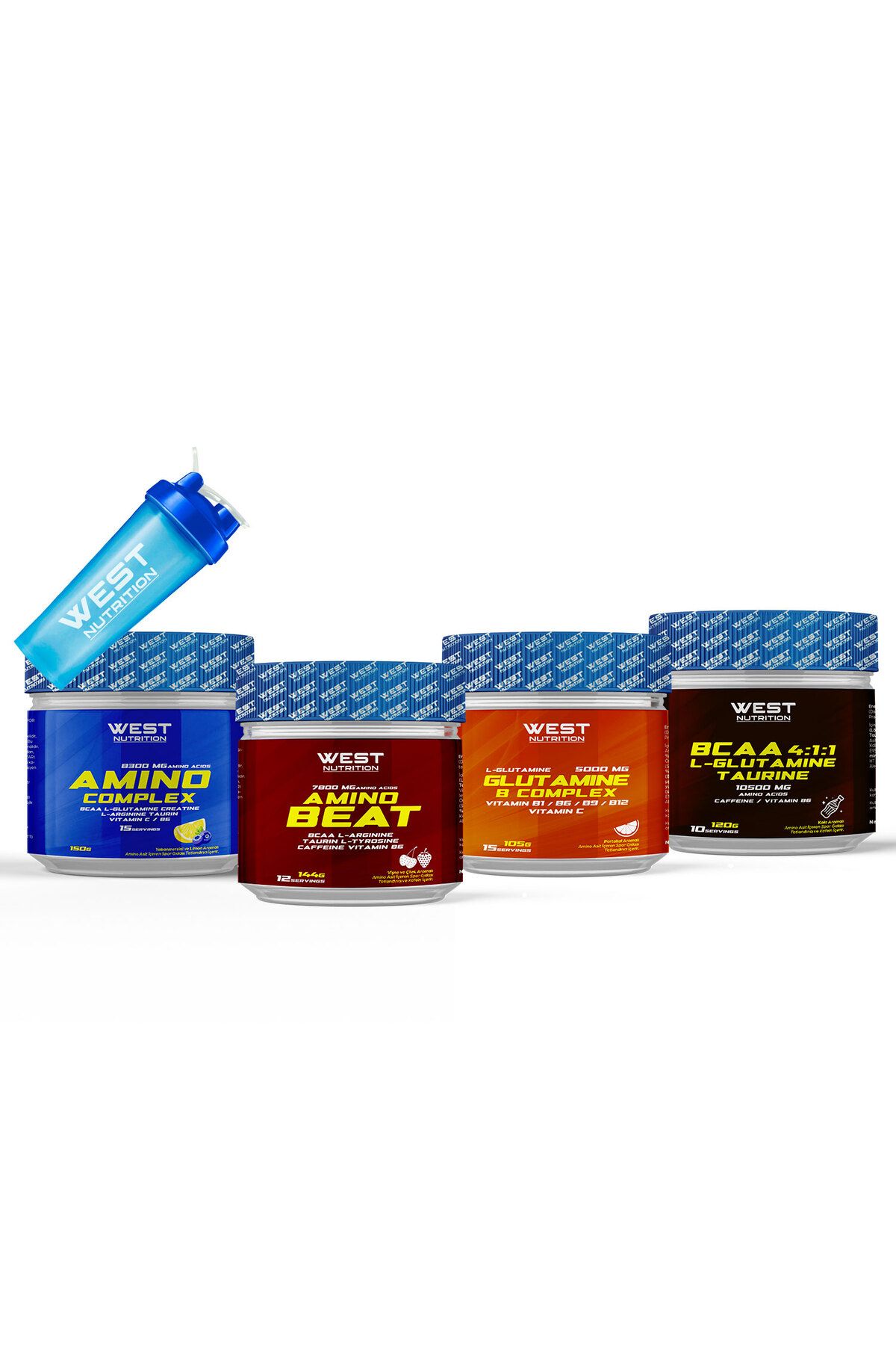 West Nutrition 4lü BCAA L-Glutamin L-Arjinin Kreatin Amino Asit Paketi