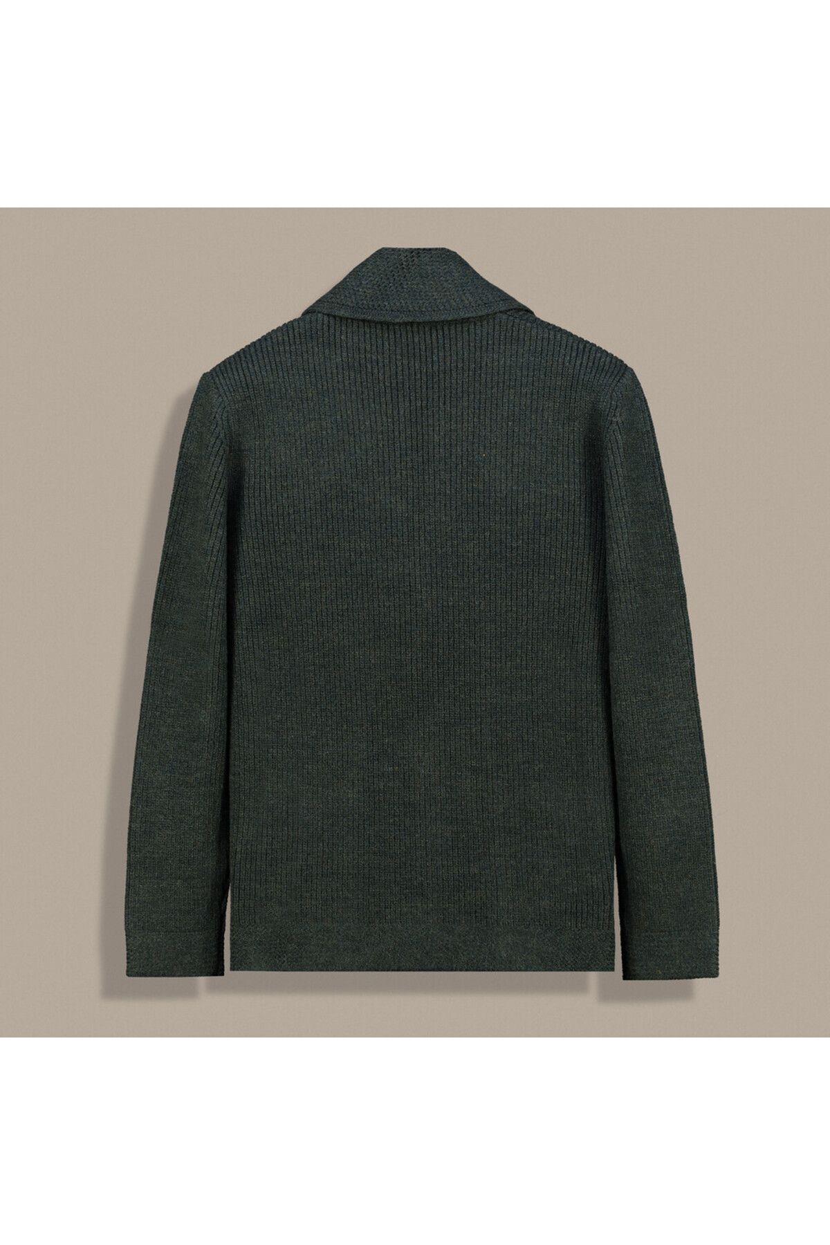 Sarar-Interview Knitted Buttoned Khaki Cardigan 2