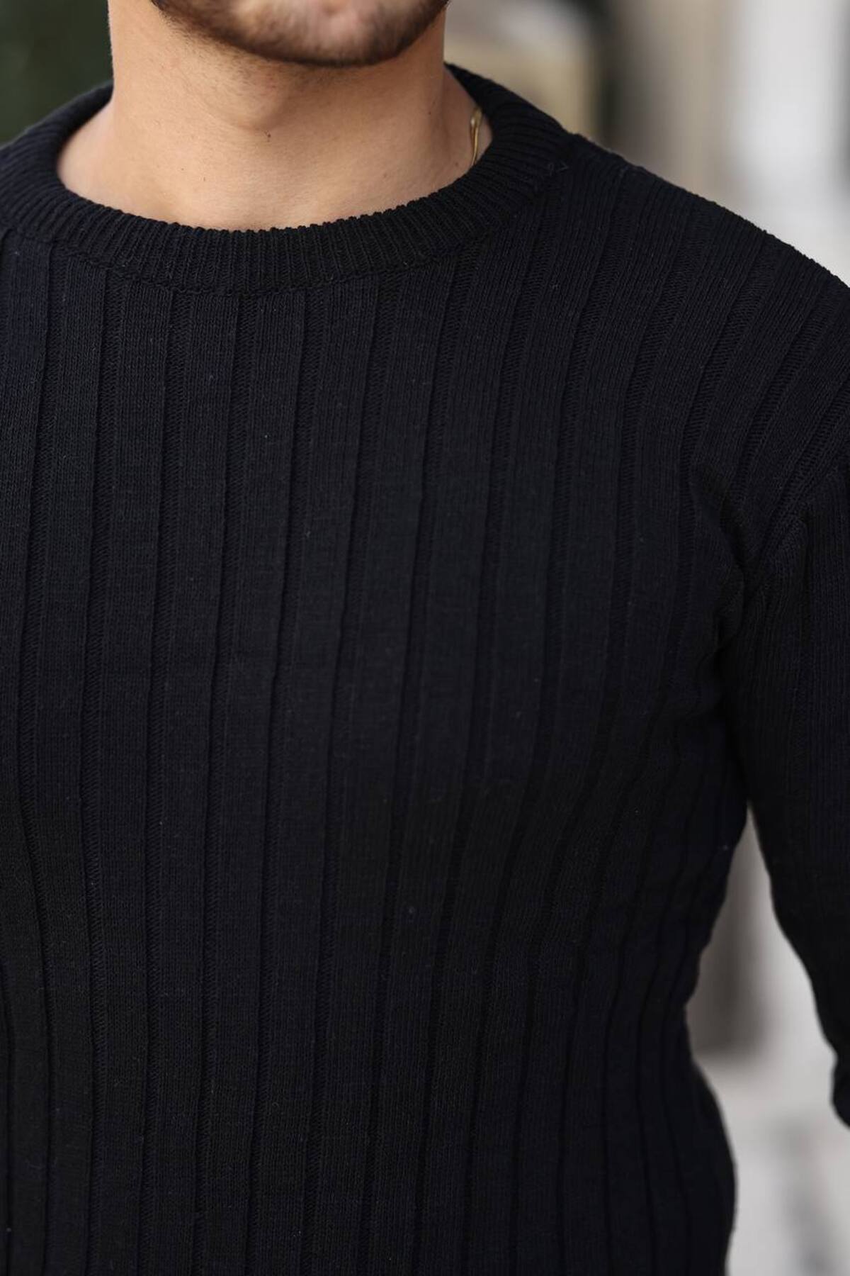 ROBERTO BORNOVA  Bisiklet Yaka Triko Kazak - Görsel 3