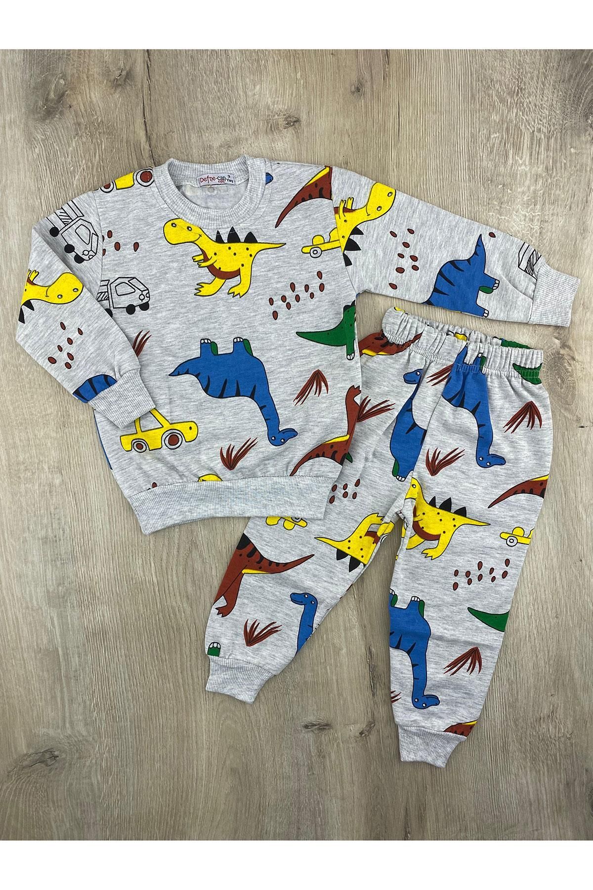 defnecan-Dfc(3-7 Years) Truck-Dinosaur Patterned Raised Suit 1