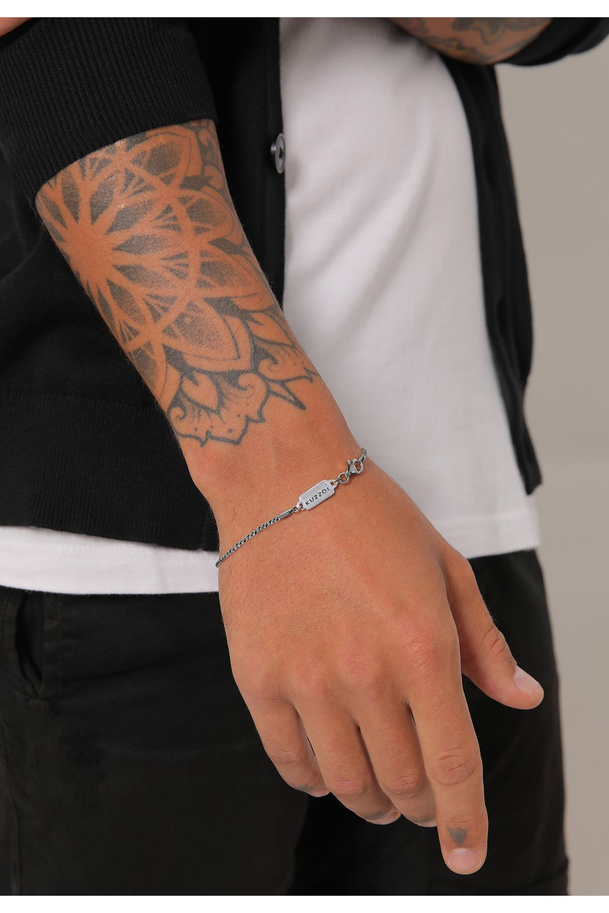 KUZZOI-Banda de braț Herren Basic - 925 Gedreht Kordelkette de argint 6