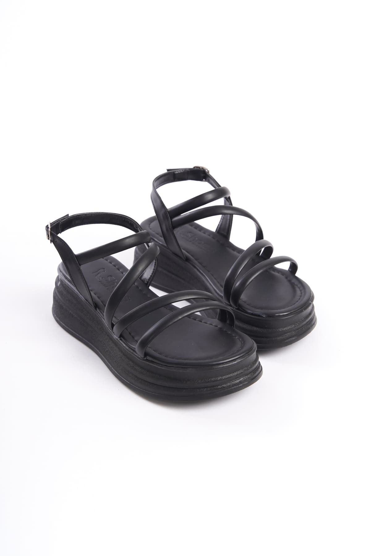 TRENDDROP-Lisinya948 - Women's Black Sandals with Orthopedic Sole and Thin Buckle St 4