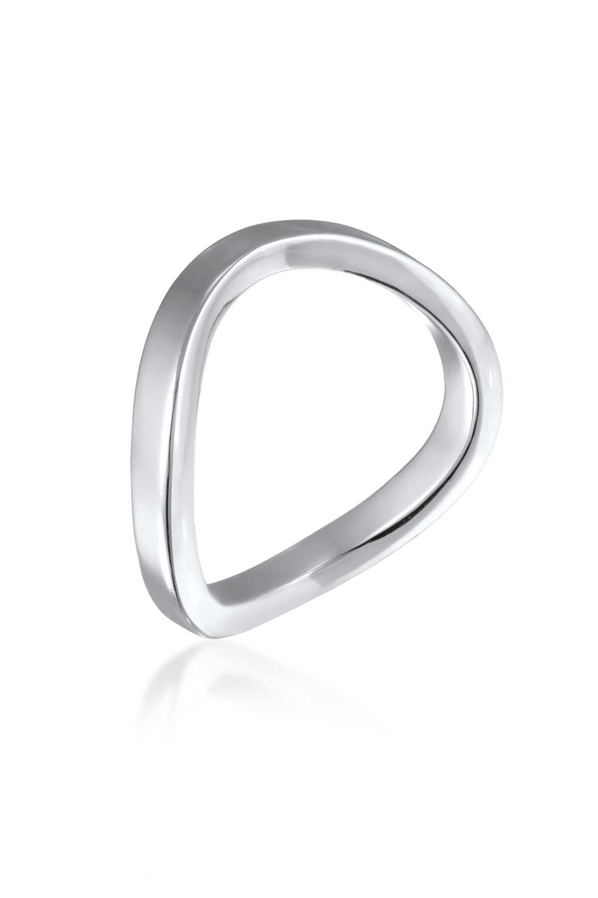ELLI Goldringband Stapelring Welle Farbe für Damen - 58