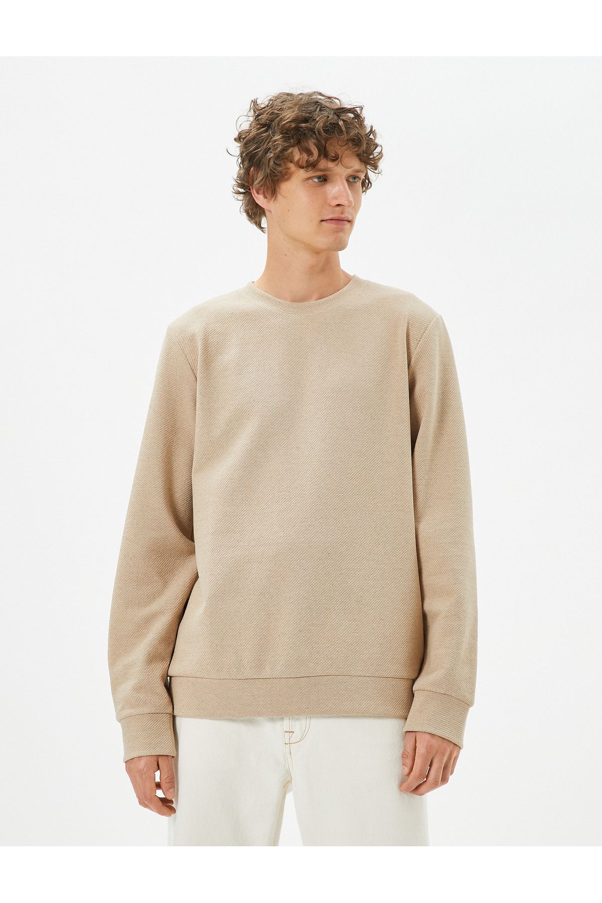 Koton-Basic pulóver Crew Neck texturált hosszú ujjú 3