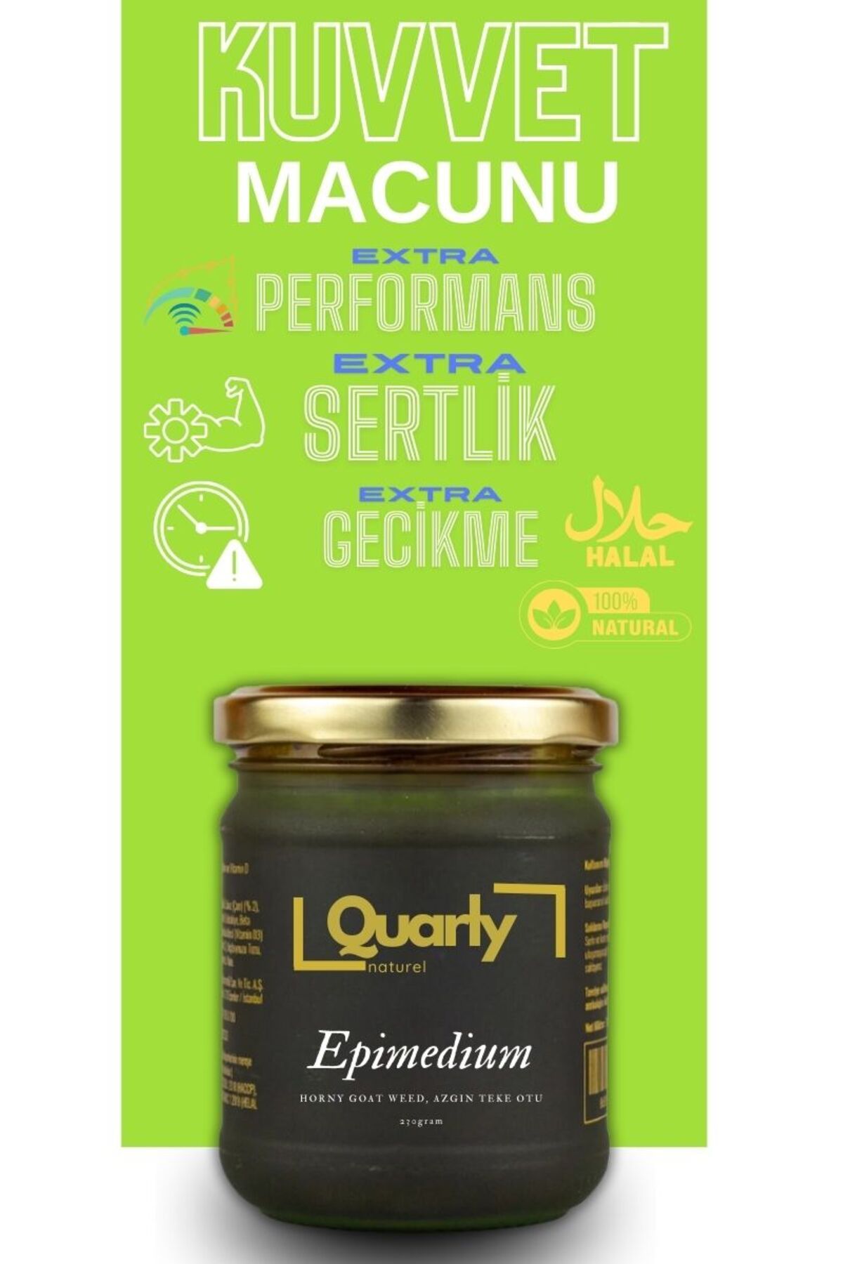 Quarly Güçlü Formülüyle Atom Güç Karışımı - Bitkisel Macun 240 gr