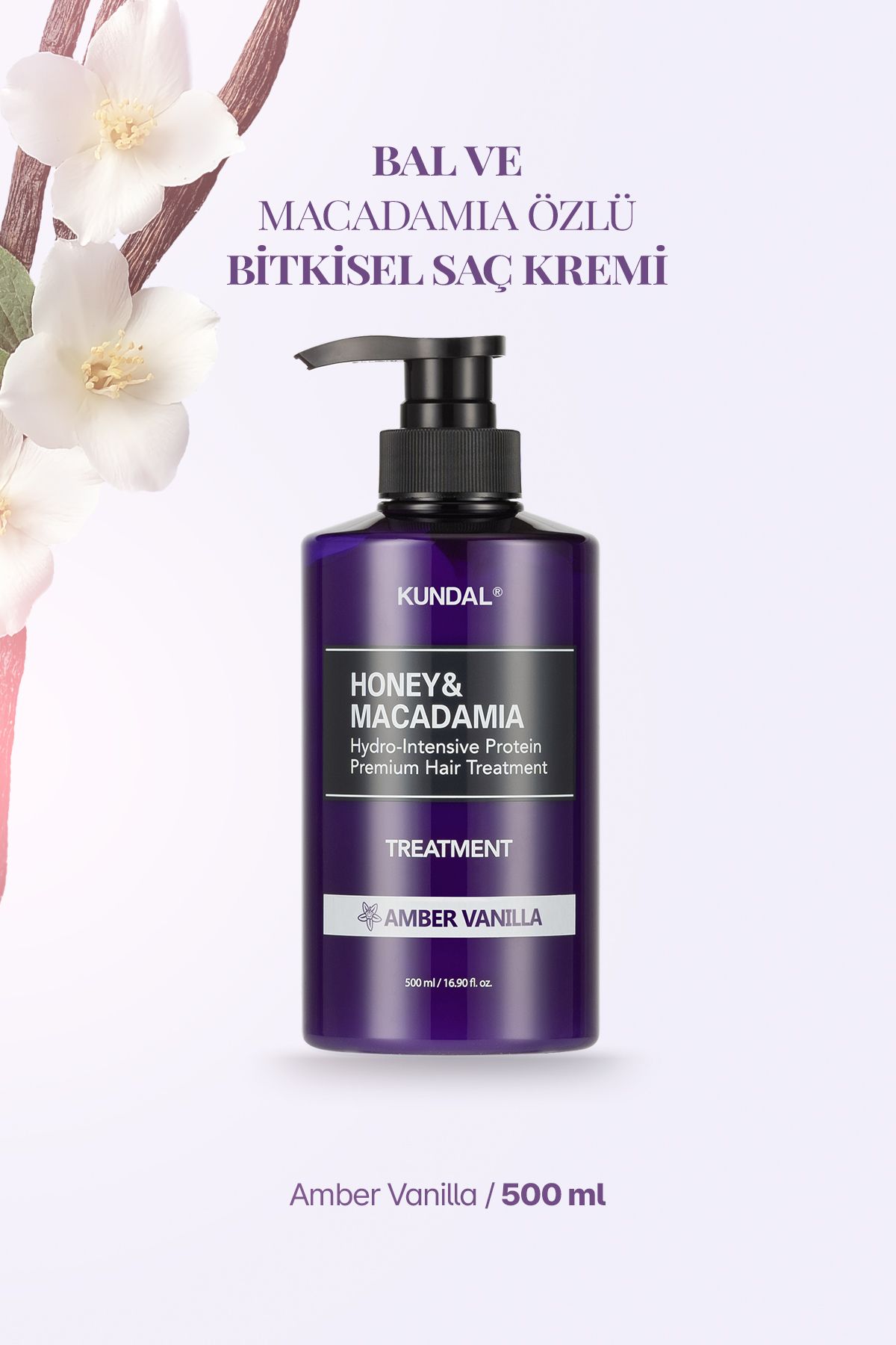 Kundal-Amber Vanilla - Honey&Macadamia Protein Treatment Conditioner, Intense Moisturizing and Nourishing 1