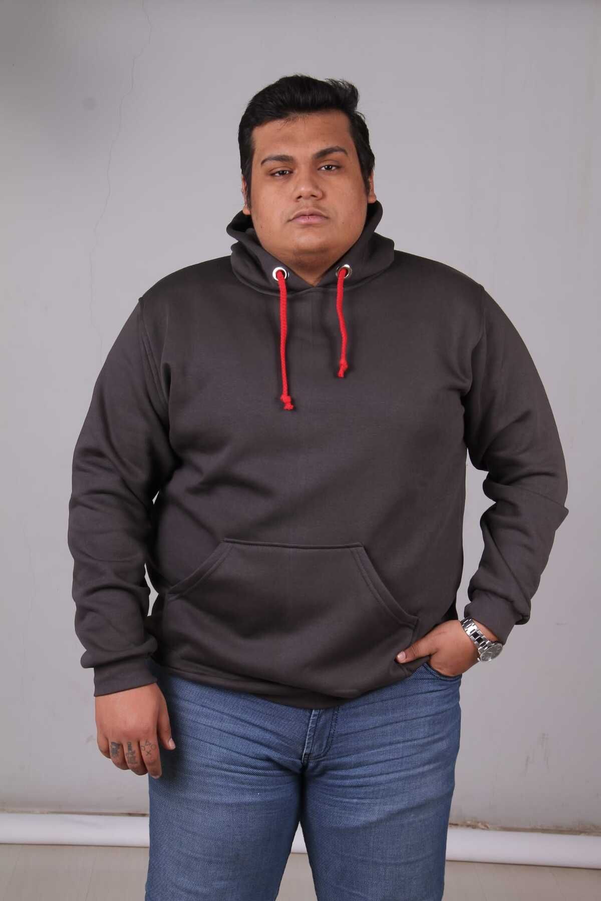 Büyük Beden Kapüşonlu Sweatshirt