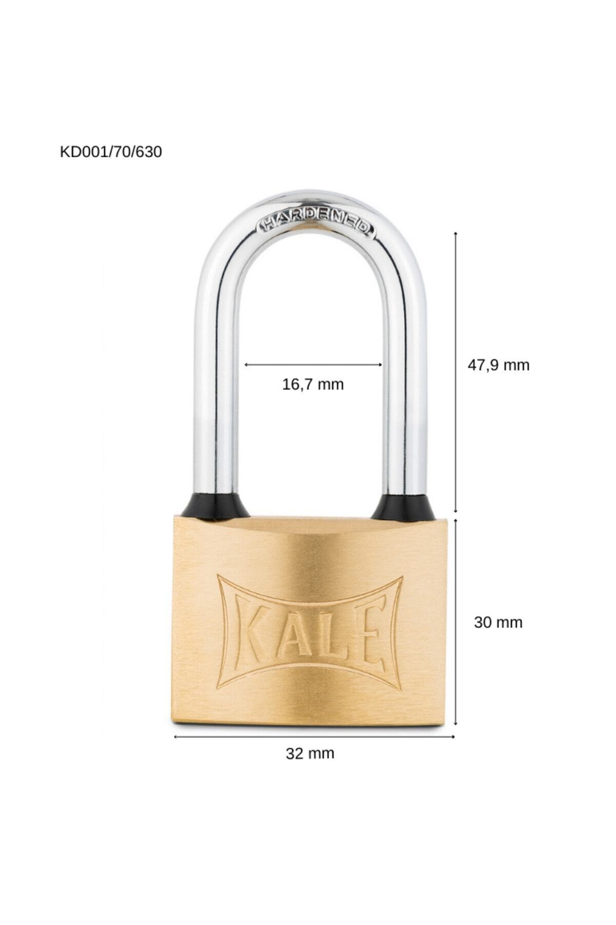 Kale Kilit Kale Asma Kilit Çelik Uzun Kanca Sarı 60 Mm