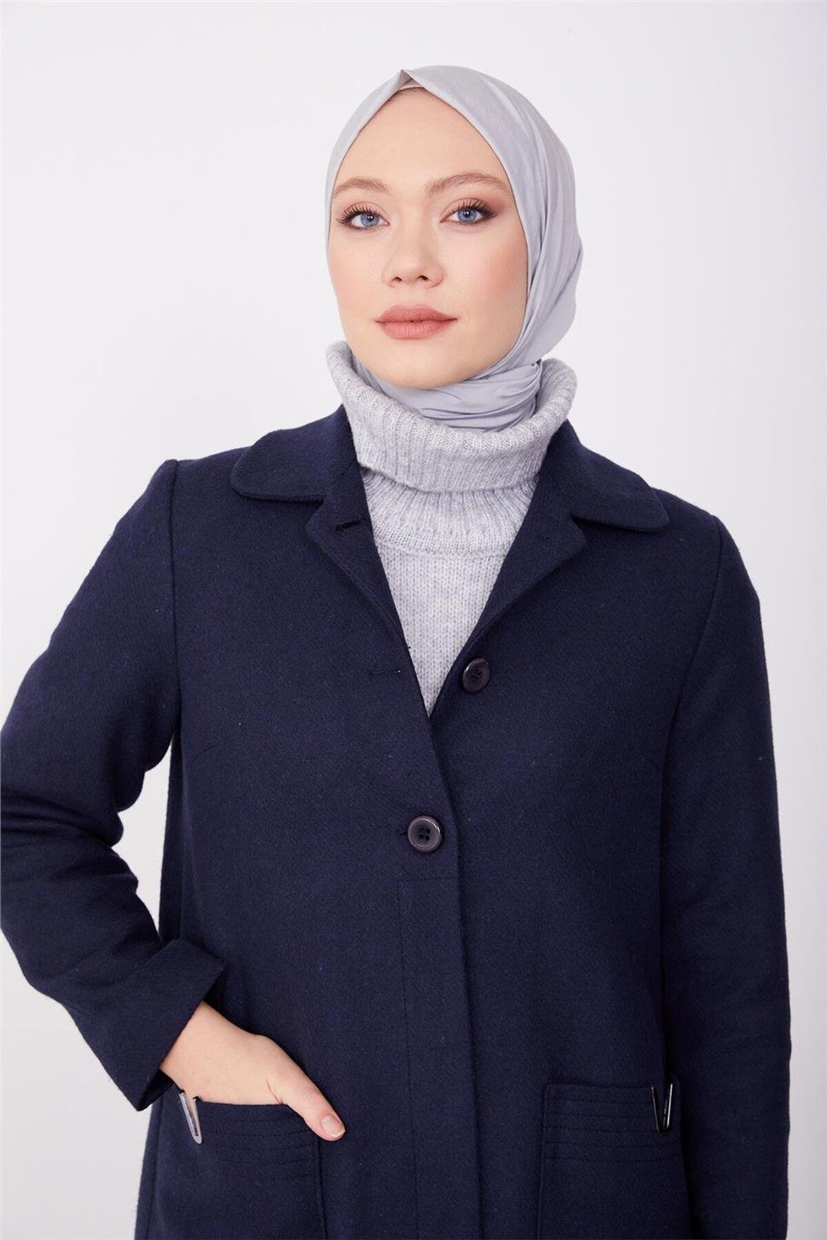 Armine-Palton bleumarin - cu accesorii de buzunar și clemă, model 23k8607 4