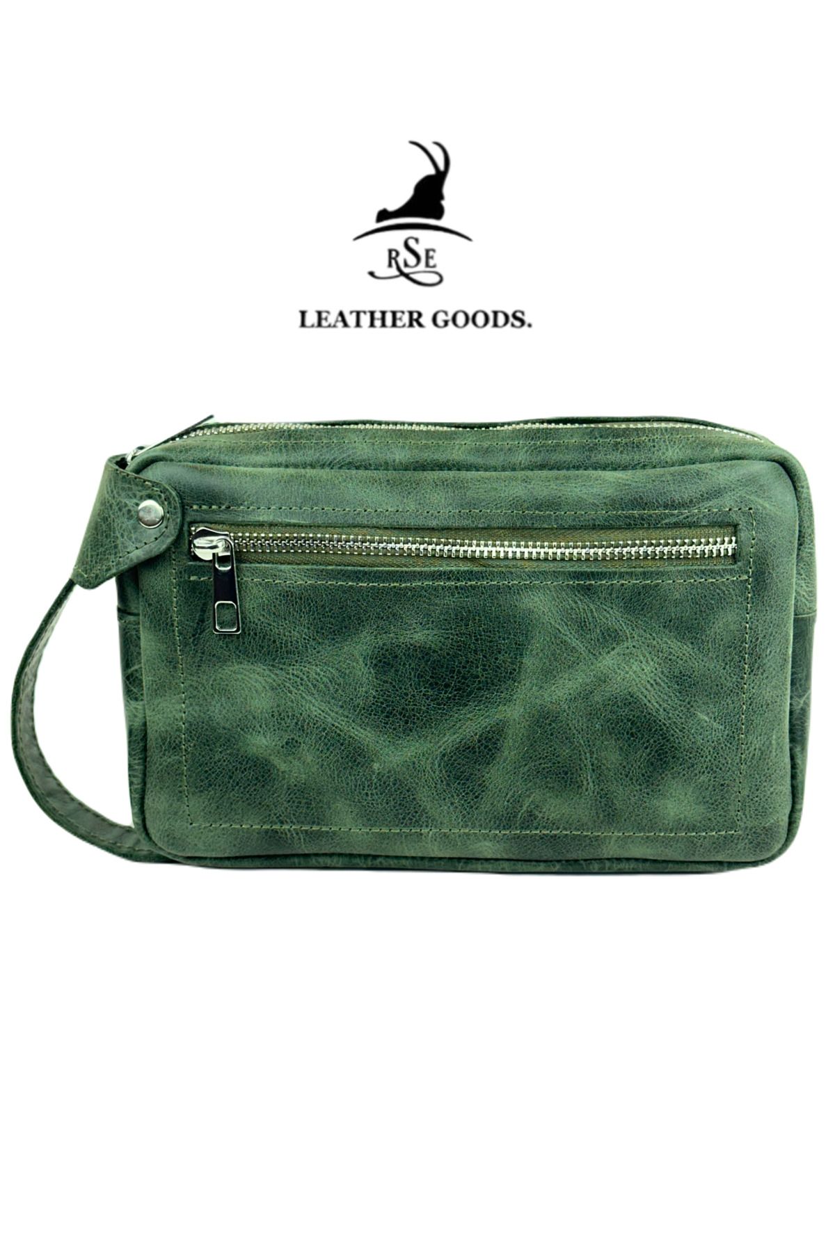 Rse Leather Goods-Pistachio Model Genuine Leather Handbag / Unisex / Stylish Design 3